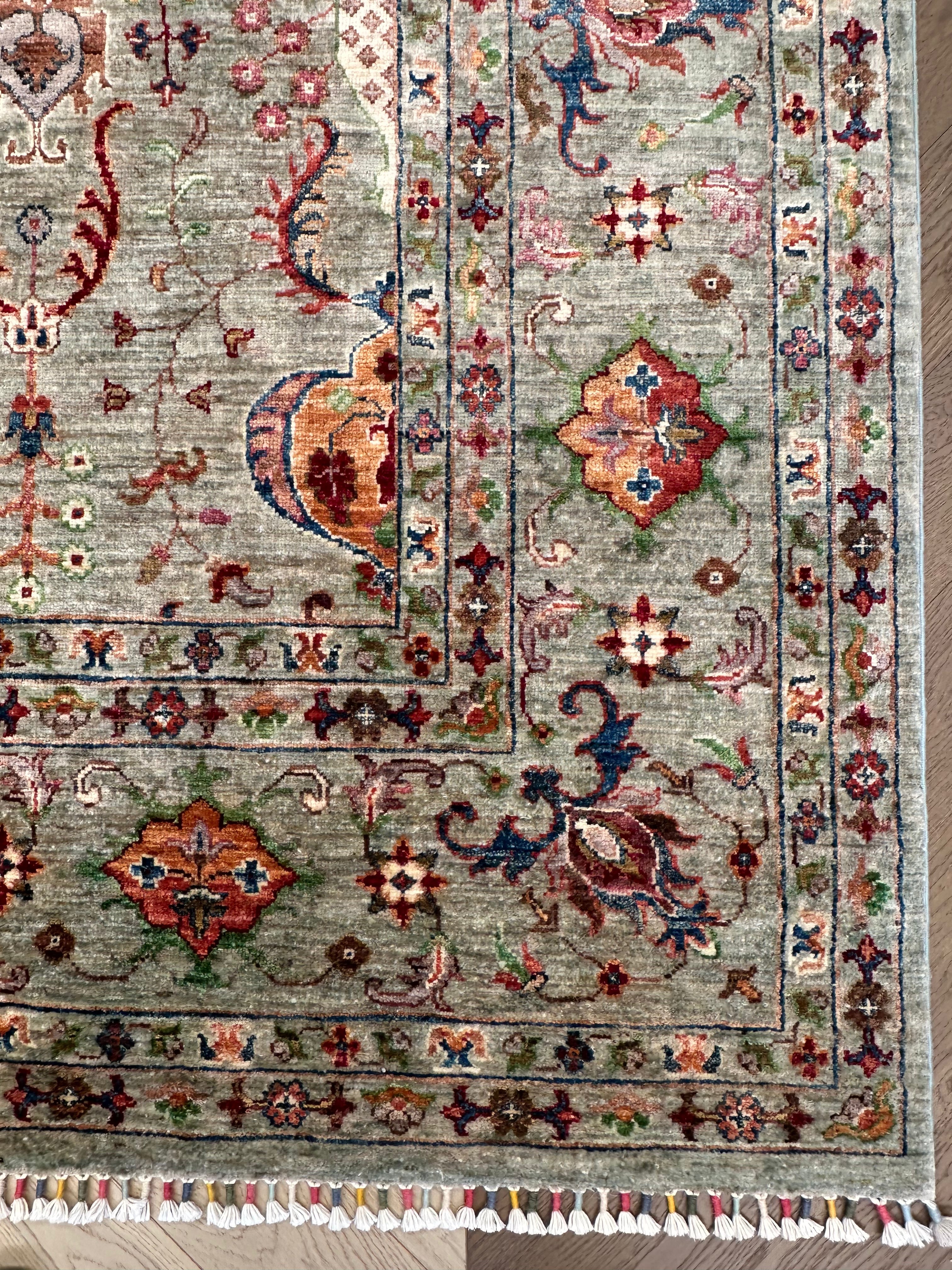 Afghan handmade rug,Chobi. Size:334x202 cm