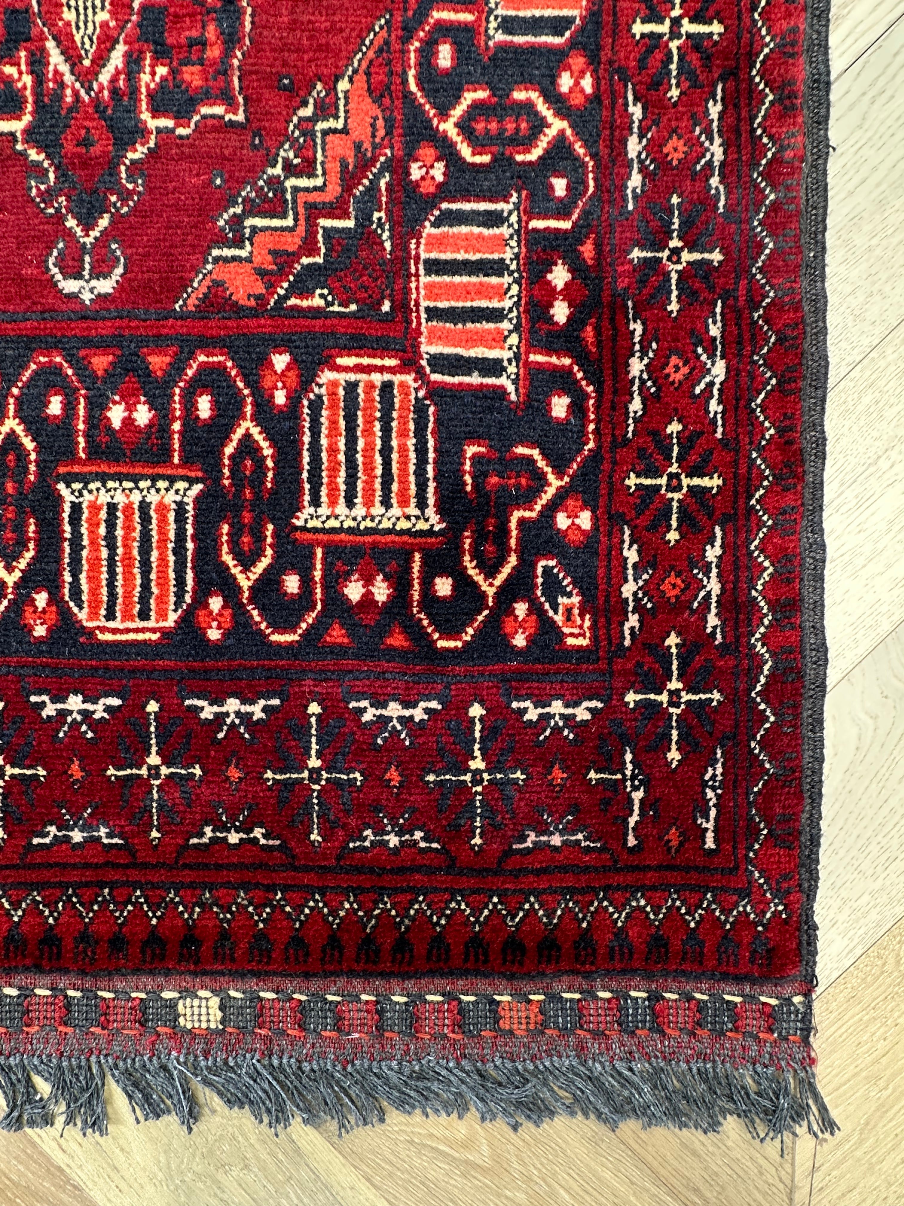 Red Afghan Kilim — 2.80 x 2.00