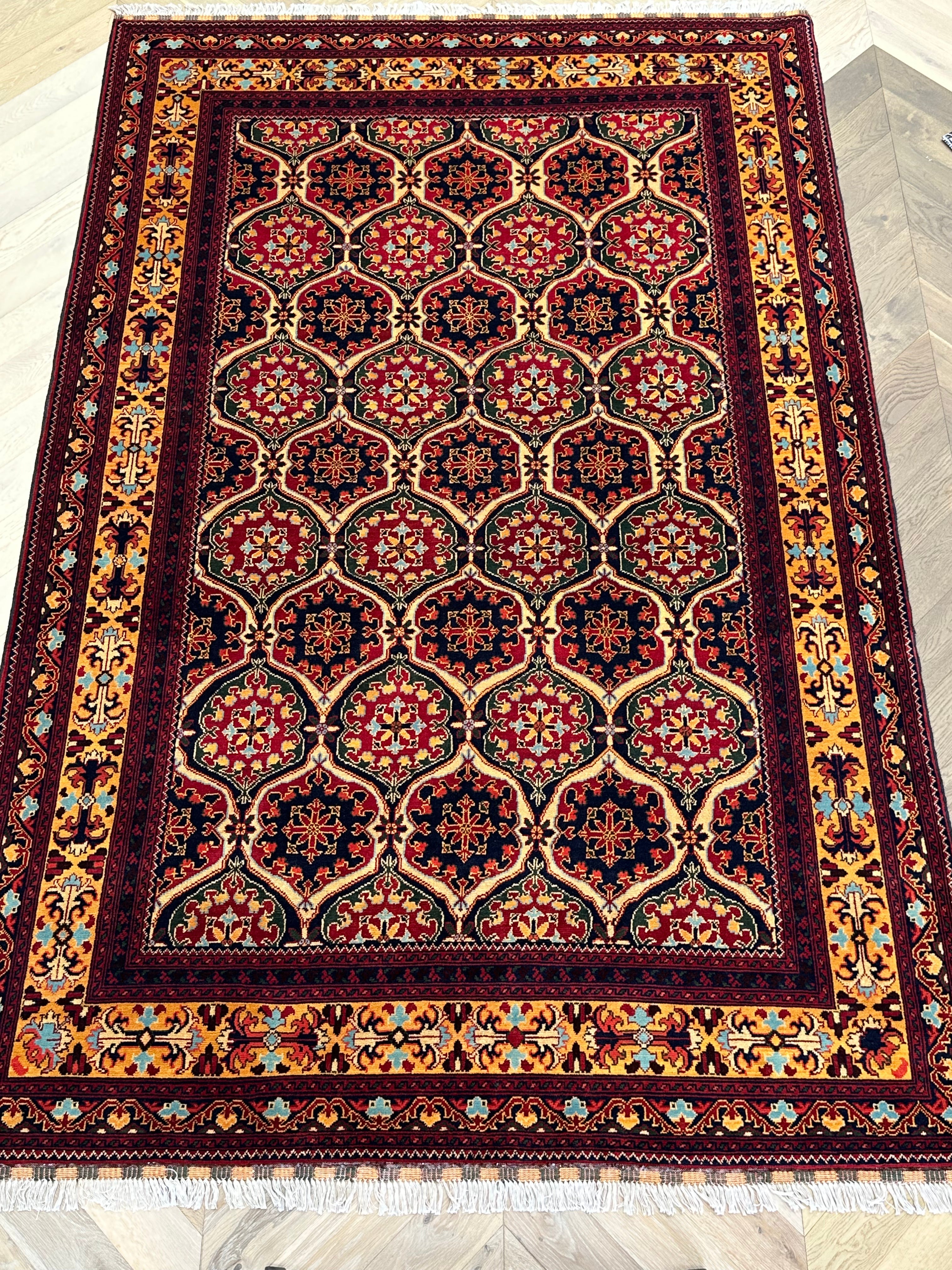 Afghan handmade rug,Chobi. Size:316x205 cm