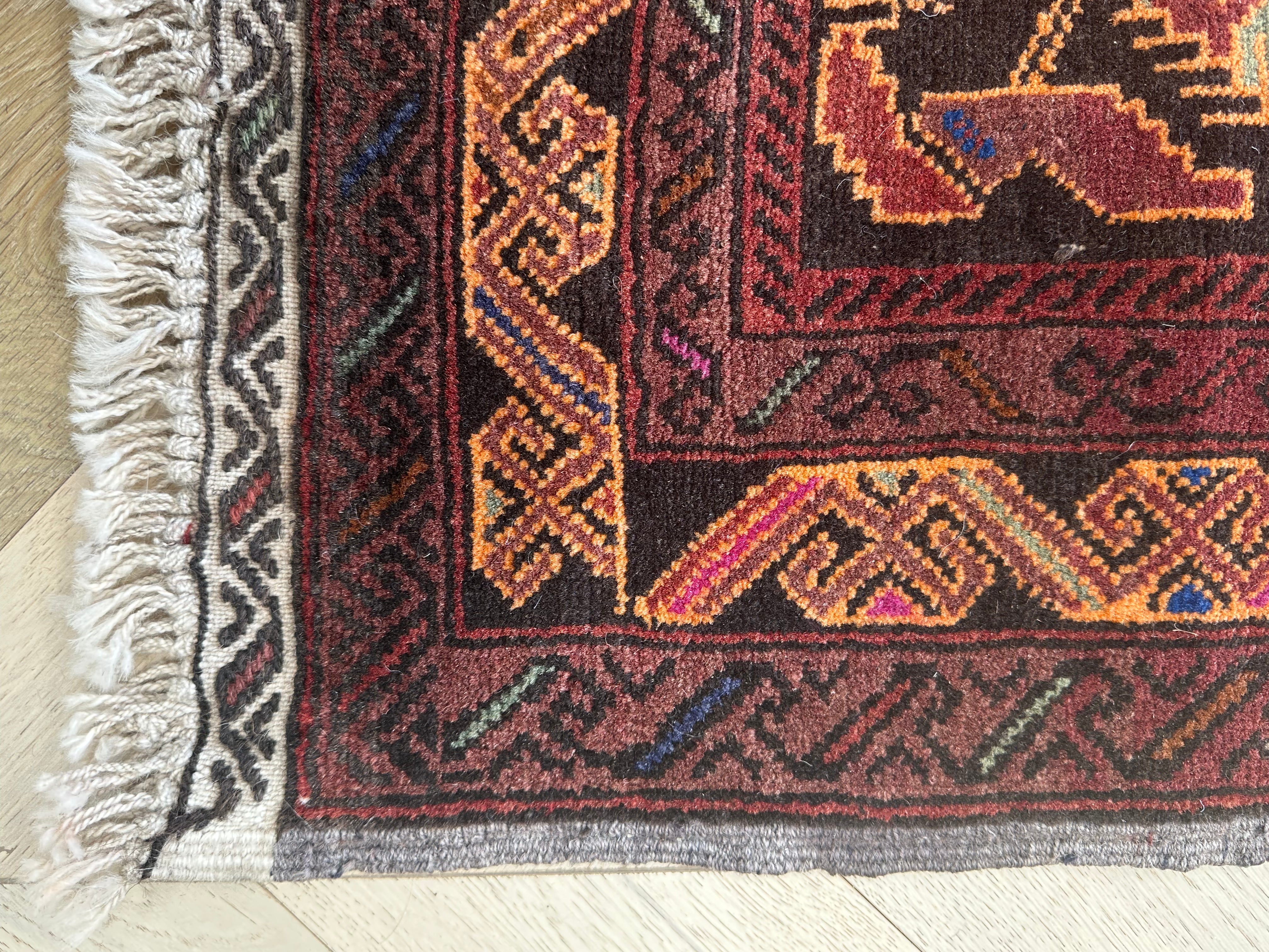 Afghan handmade rug,Chobi. Size:208x116 cm