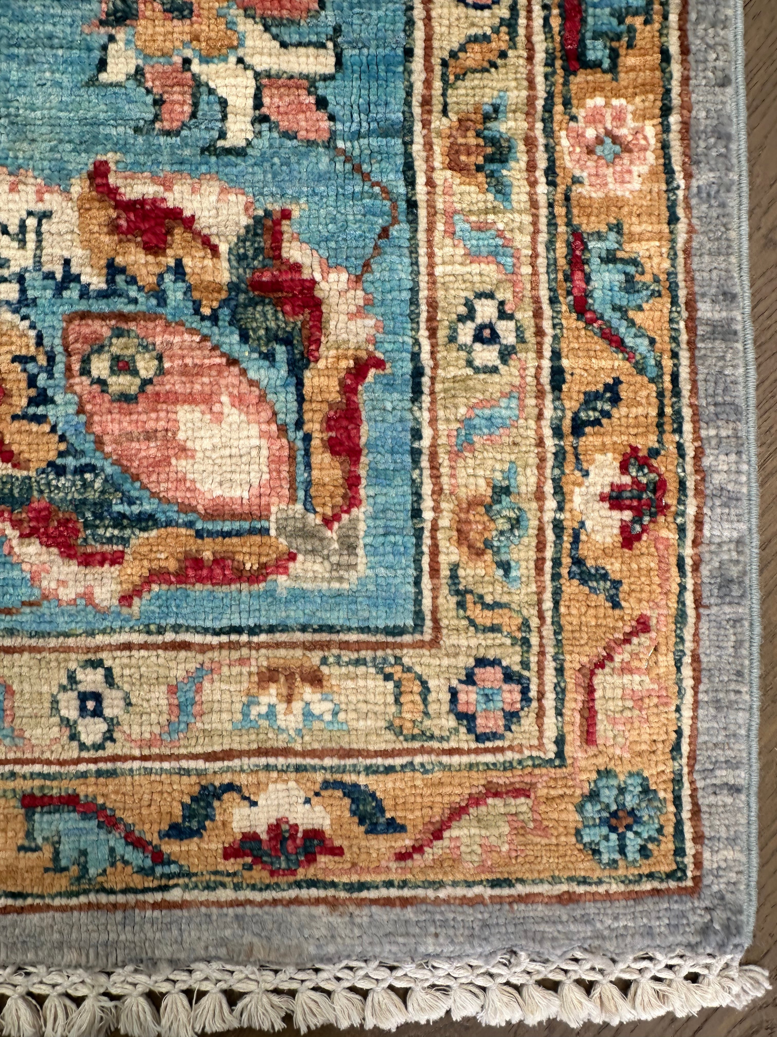 Afghan handmade rug,Chobi. Size:242x204cm