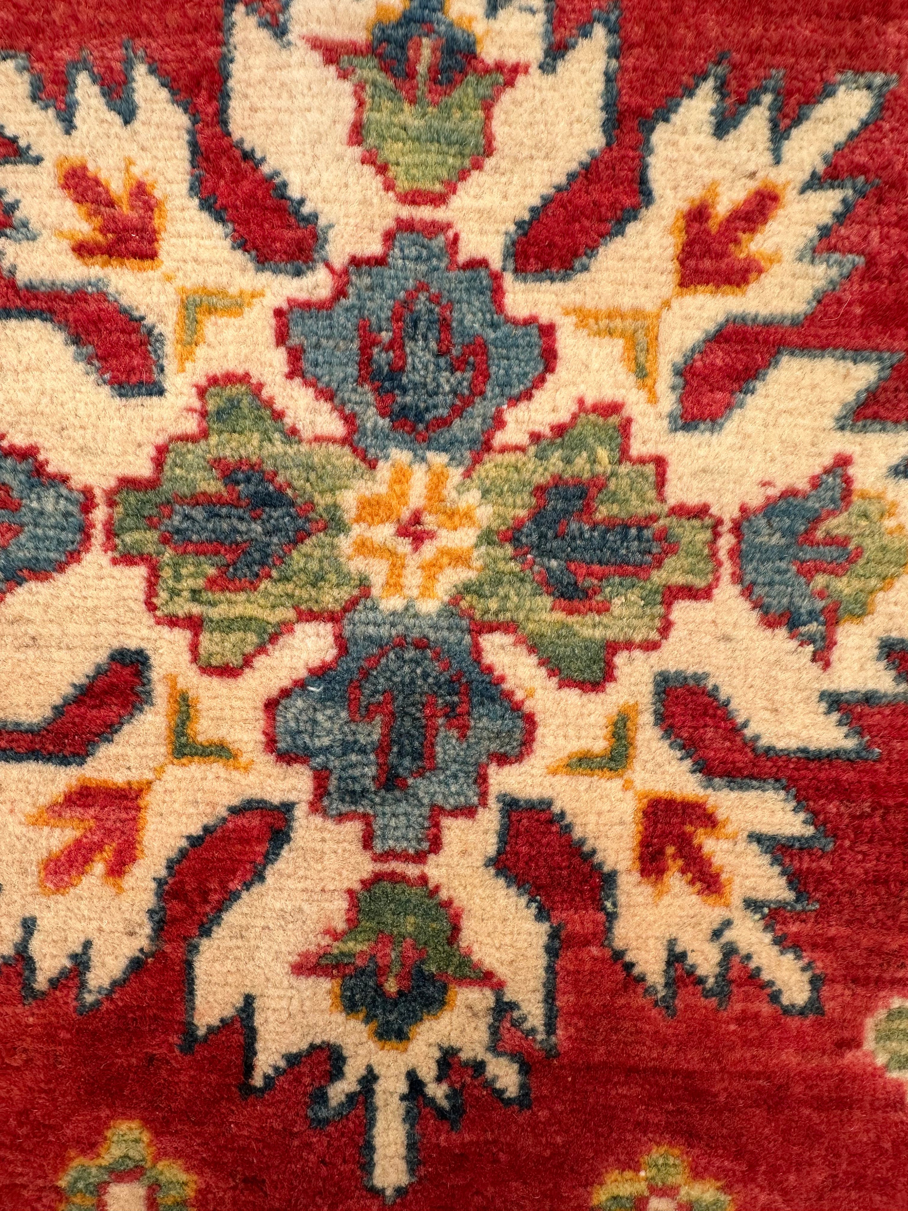 Red Afghan Handmade — 2.10 x 1.42