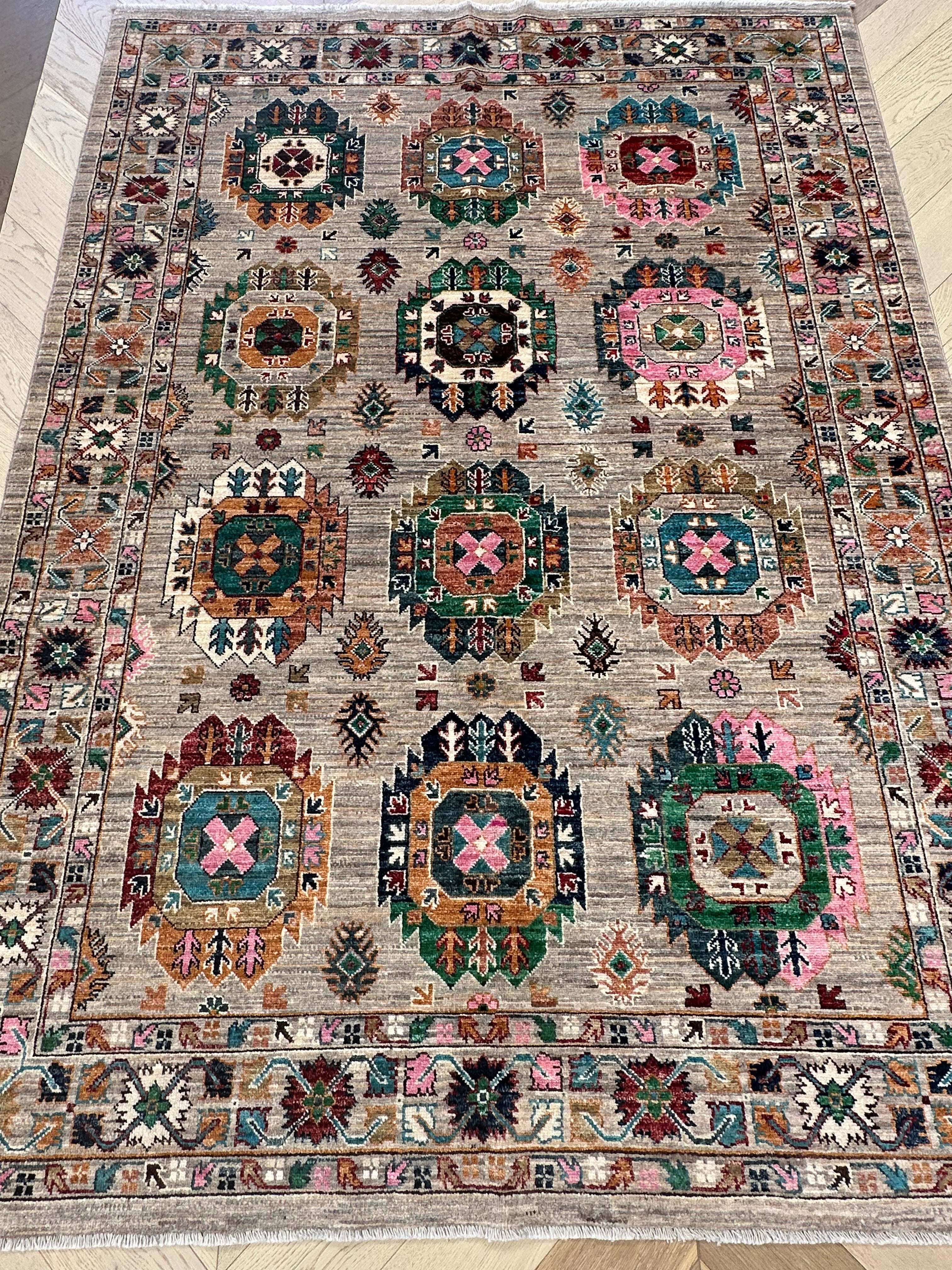 Afghan handmade rug,Chobi. Size:233x167 cm