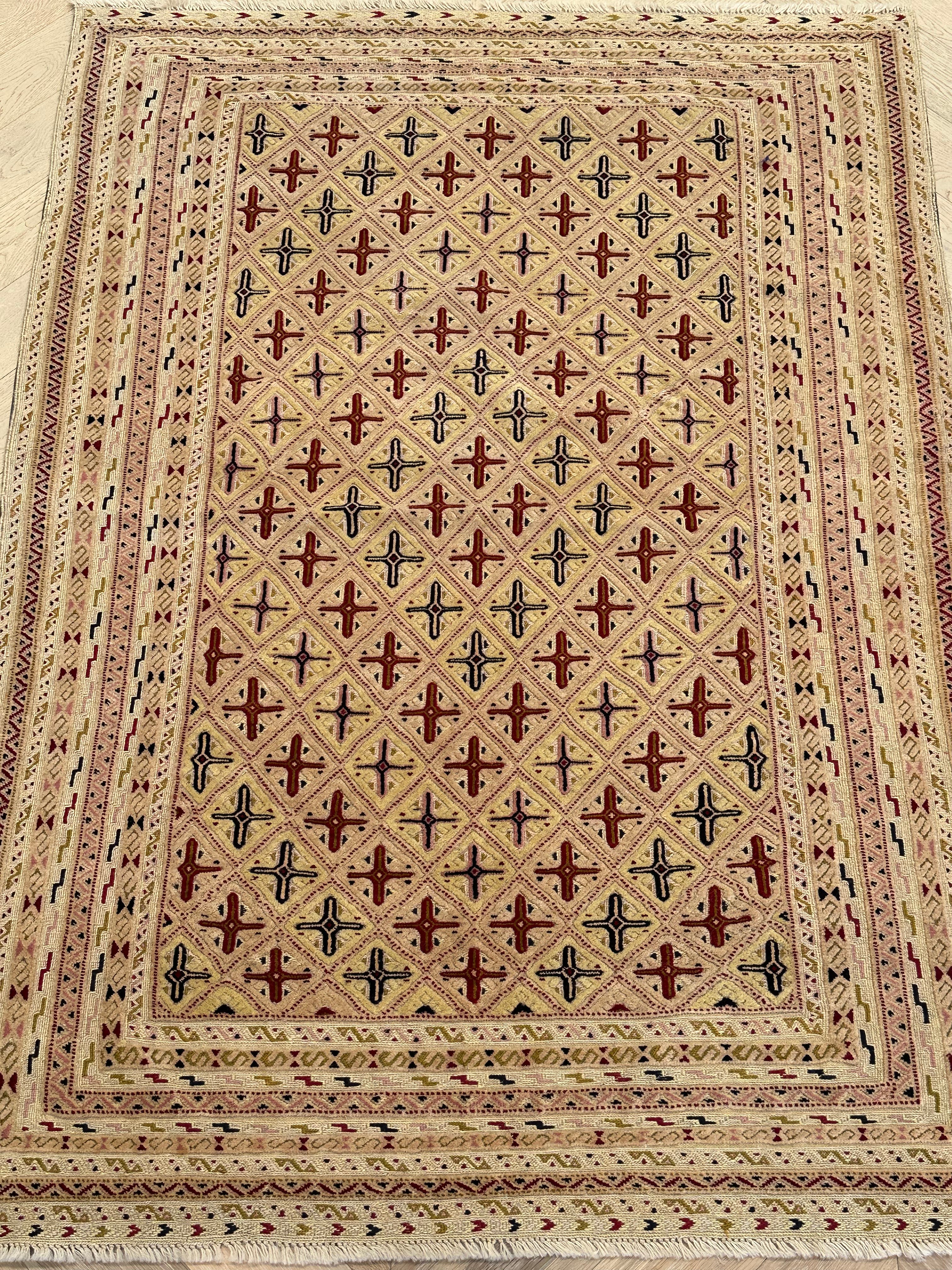 HANDMADE AFGHAN MUSHWANI KILIM | CM|