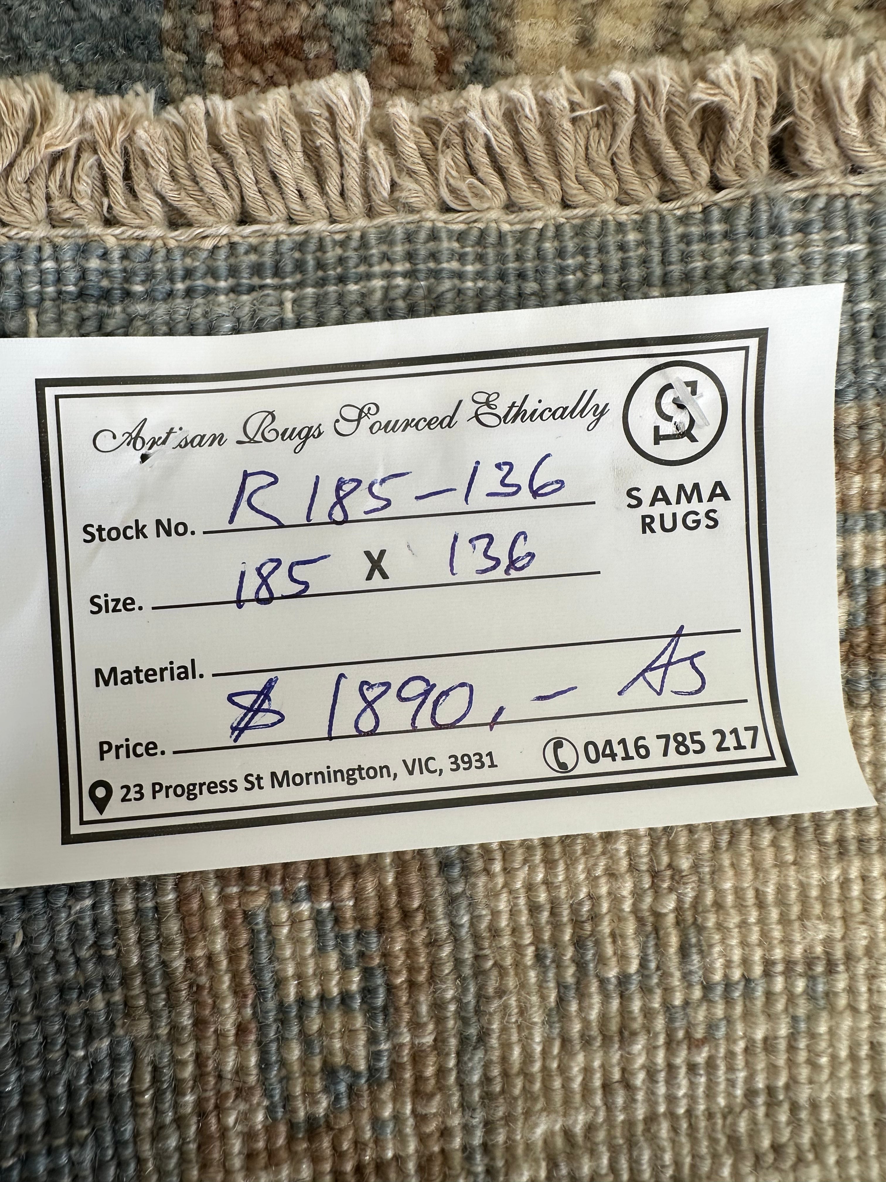 Chobi Afghan Handmade — 1.85 x 1.36