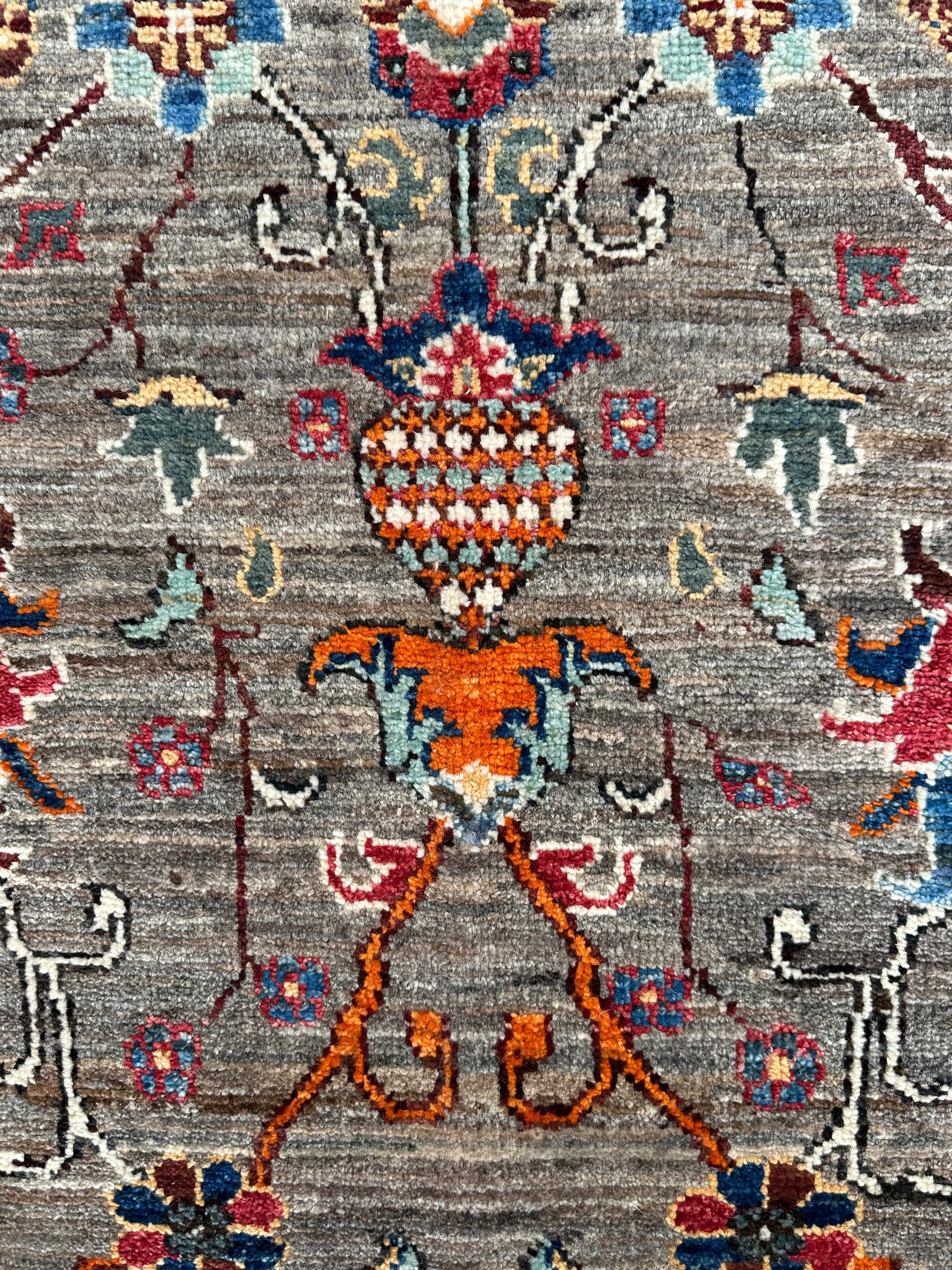 Afghan handmade rug,Chobi. Size: 153x139 cm
