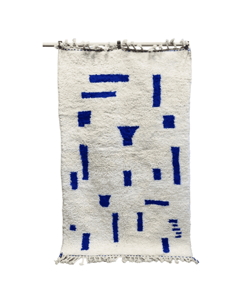 Blue Moroccan Rug Beni Ourain