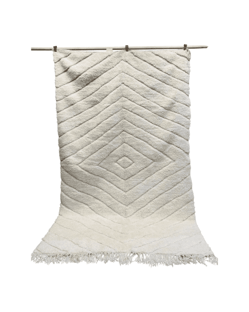 White Moroccan Rug White Beni Ourain