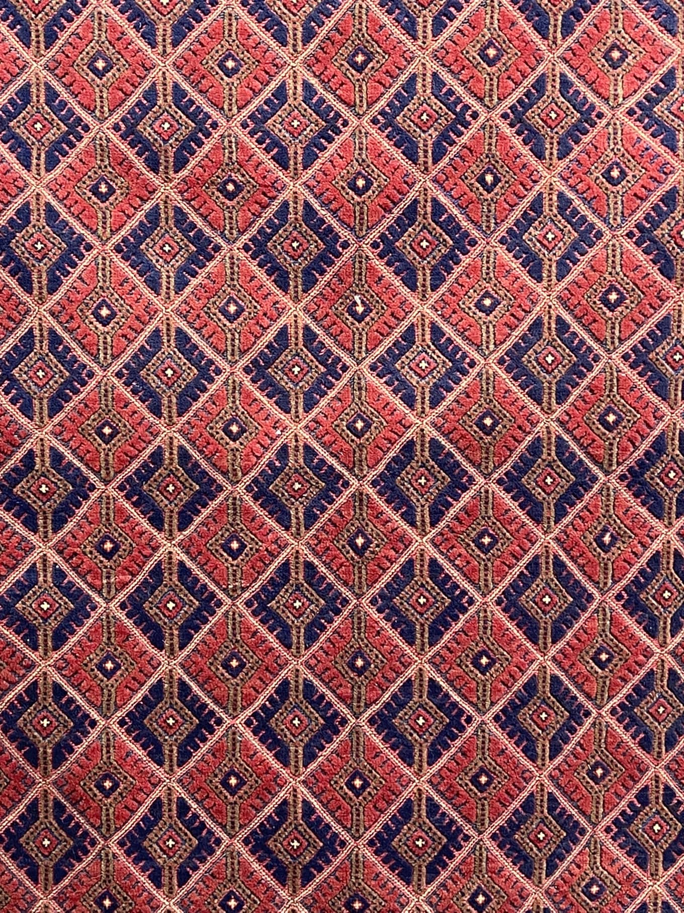 Red HANDMADE AFGHAN MUSHWANI KILIM | 188 X 152 CM |