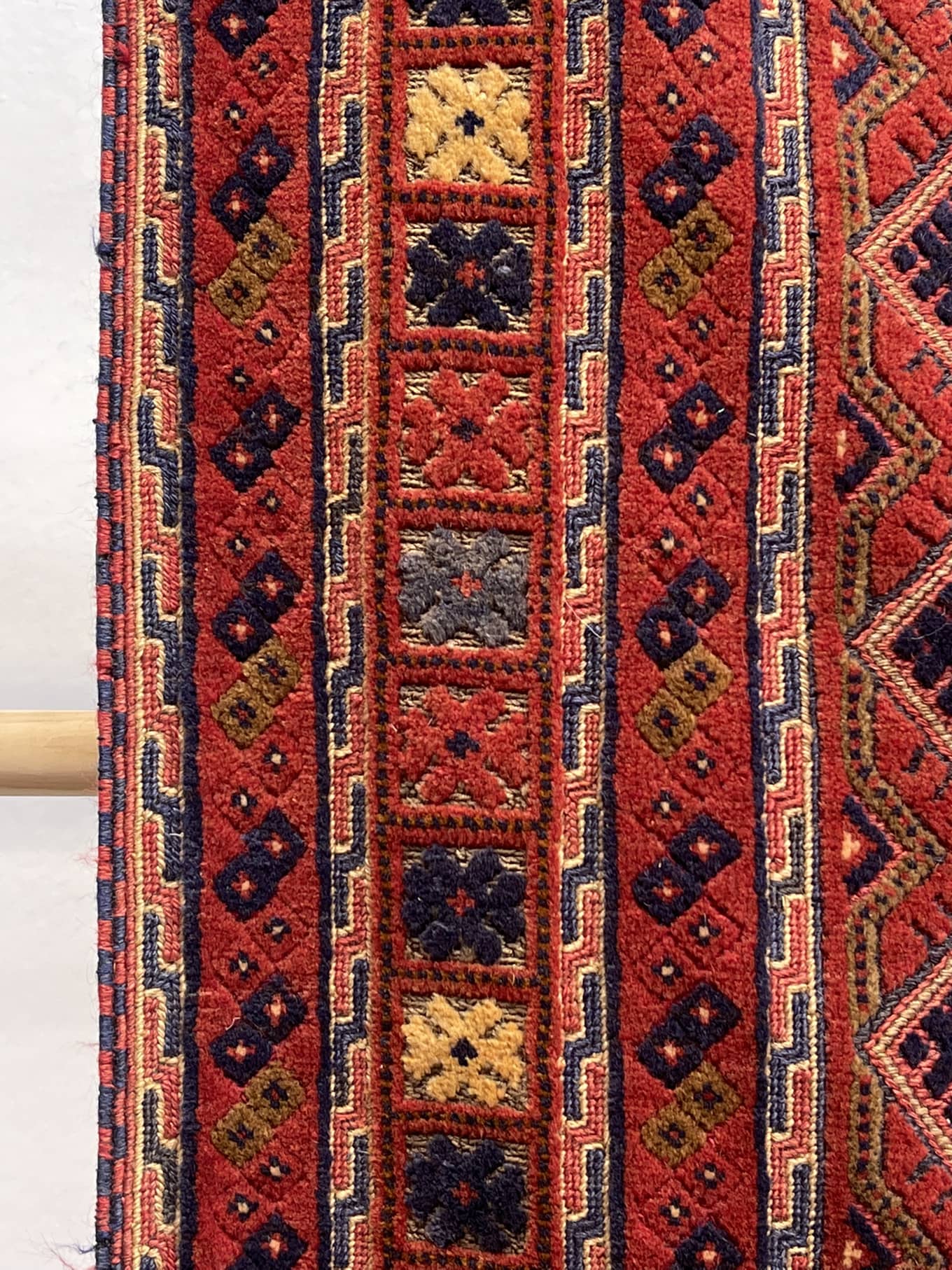 Red HANDMADE AFGHAN MUSHWANI KILIM | 188 X 152 CM |