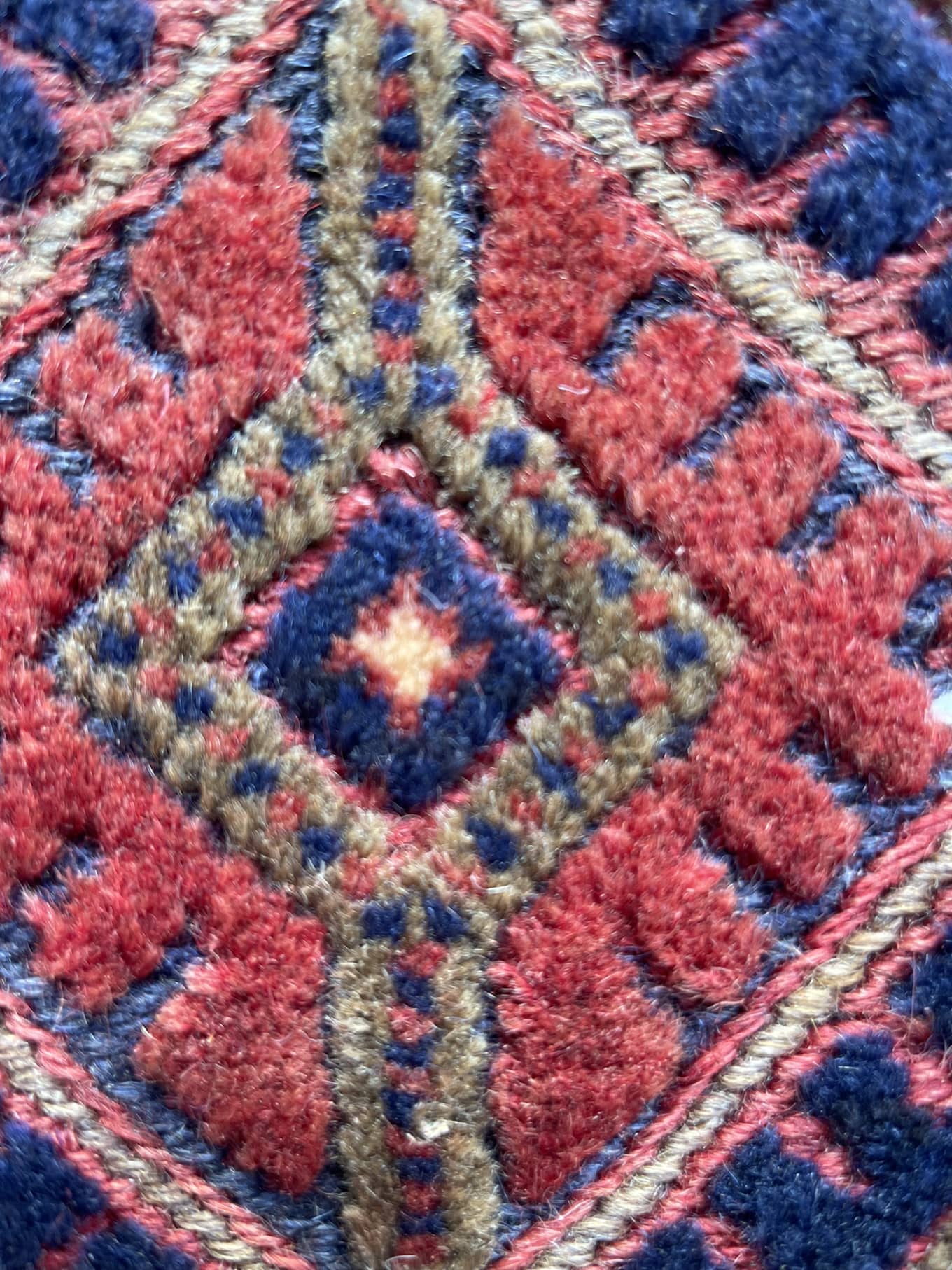 Red HANDMADE AFGHAN MUSHWANI KILIM | 188 X 152 CM |