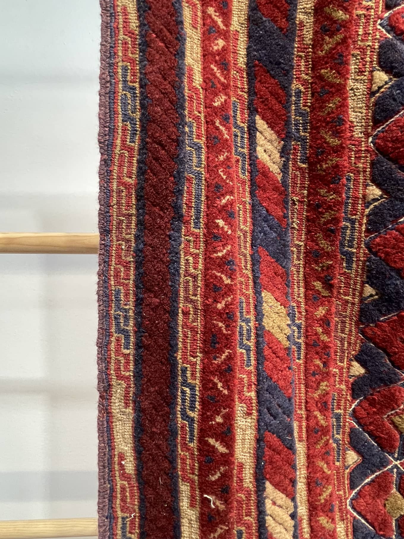 Red HANDMADE AFGHAN MUSHWANI KILIM | 188 X 152 CM |
