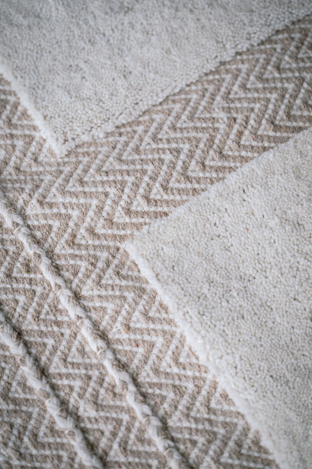 Beige Zigla White and Beige