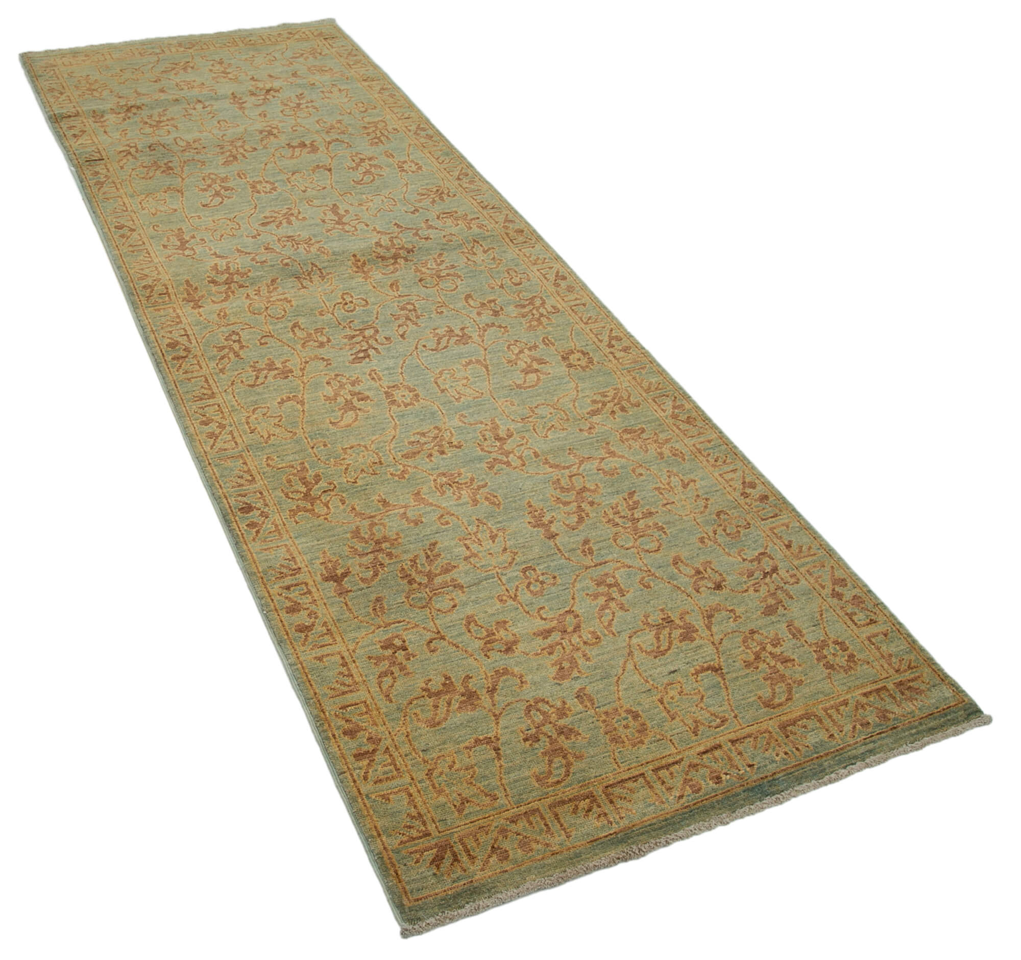 Emerald Oushak Runner — 0.88 x 2.57