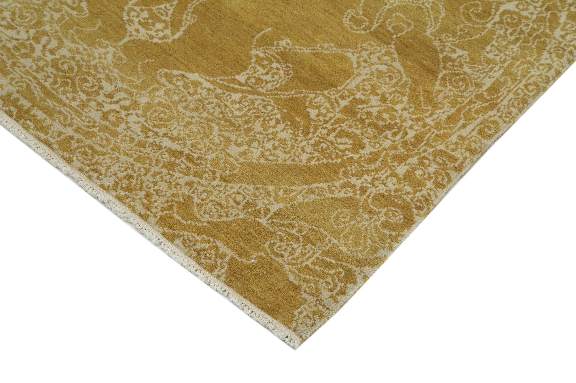 Gold Oushak Runner — 0.92 x 3.73