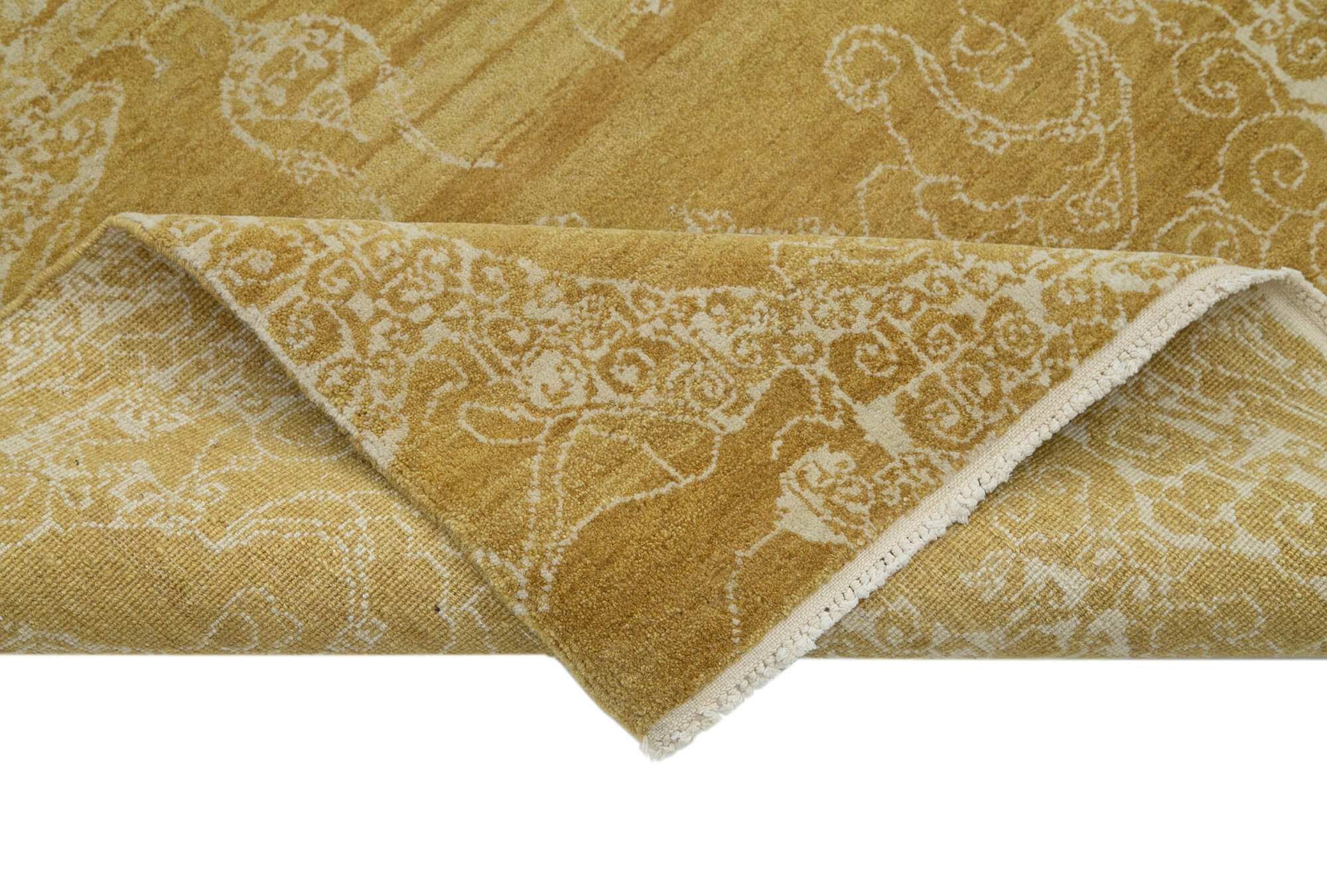 Gold Oushak Runner — 0.92 x 3.73