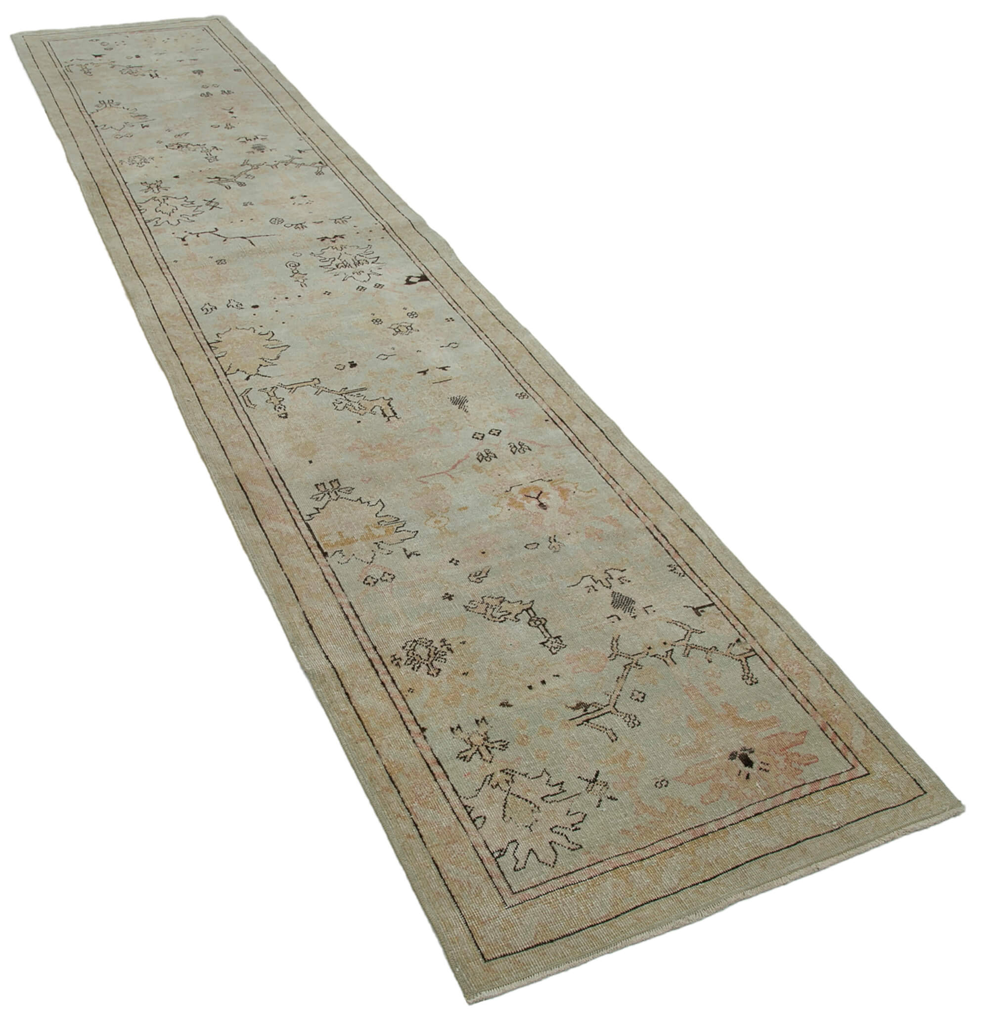 Alabaster Oushak Runner — 0.78 x 3.62