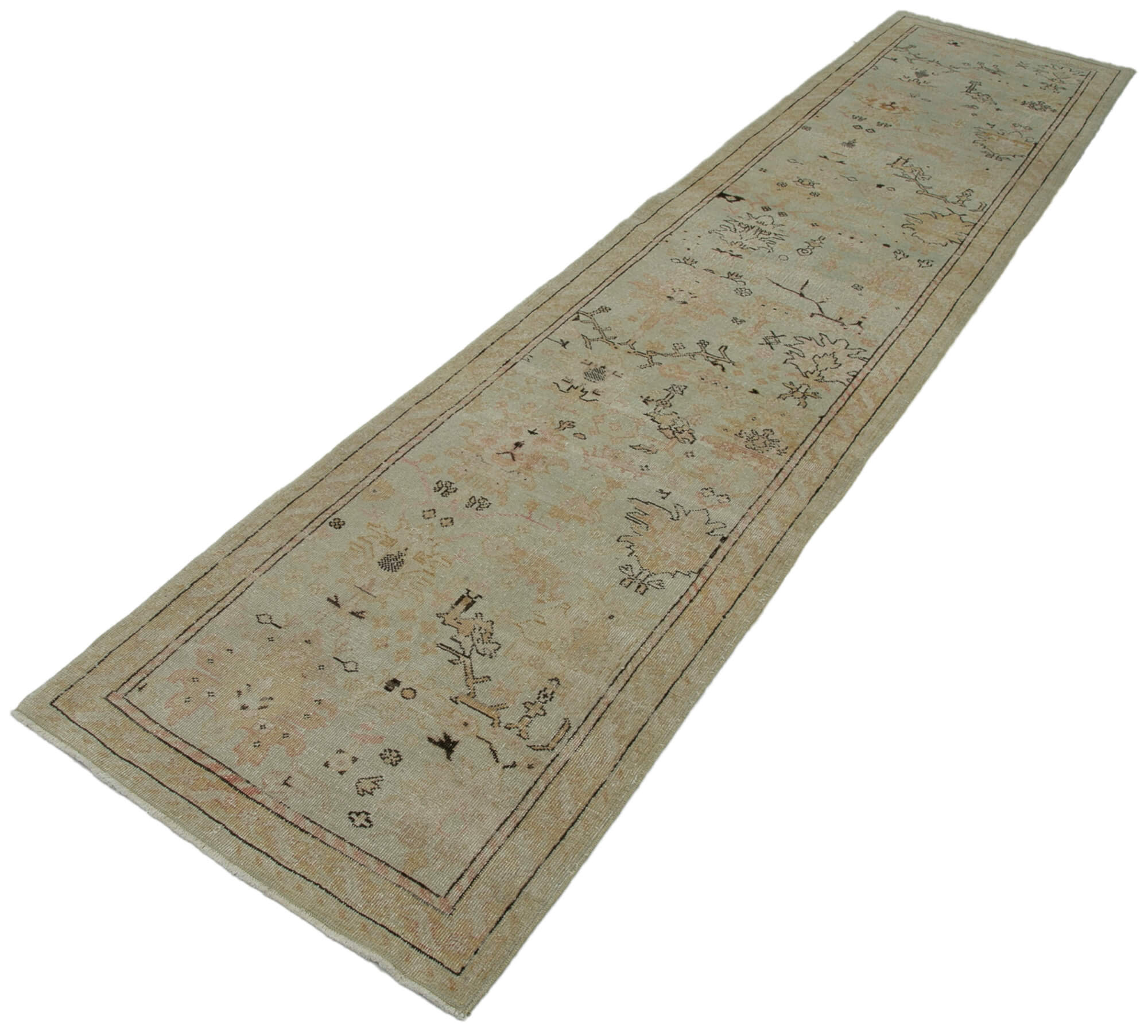 Alabaster Oushak Runner — 0.78 x 3.62