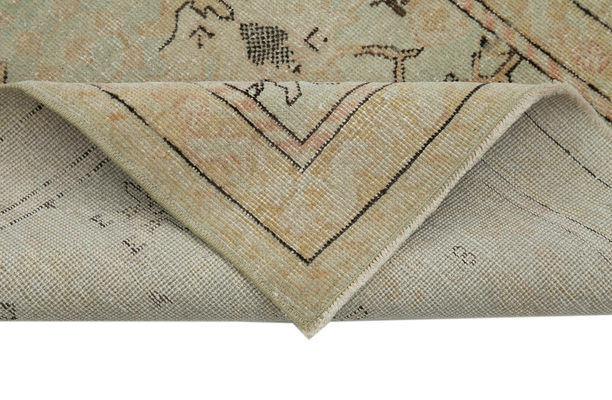Alabaster Oushak Runner — 0.78 x 3.62
