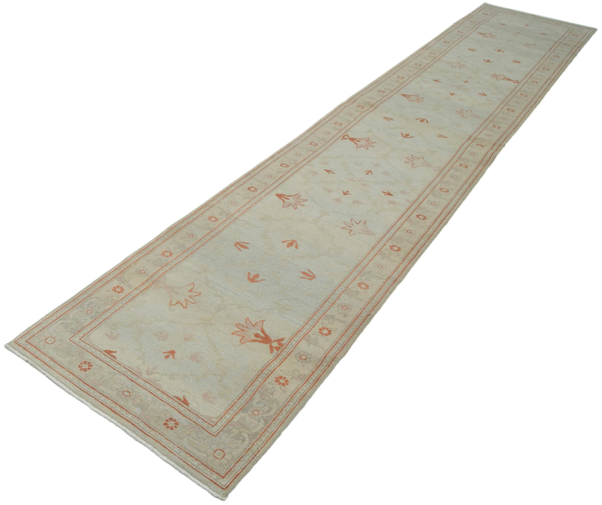 Parchment Oushak Runner — 0.77 x 4.17