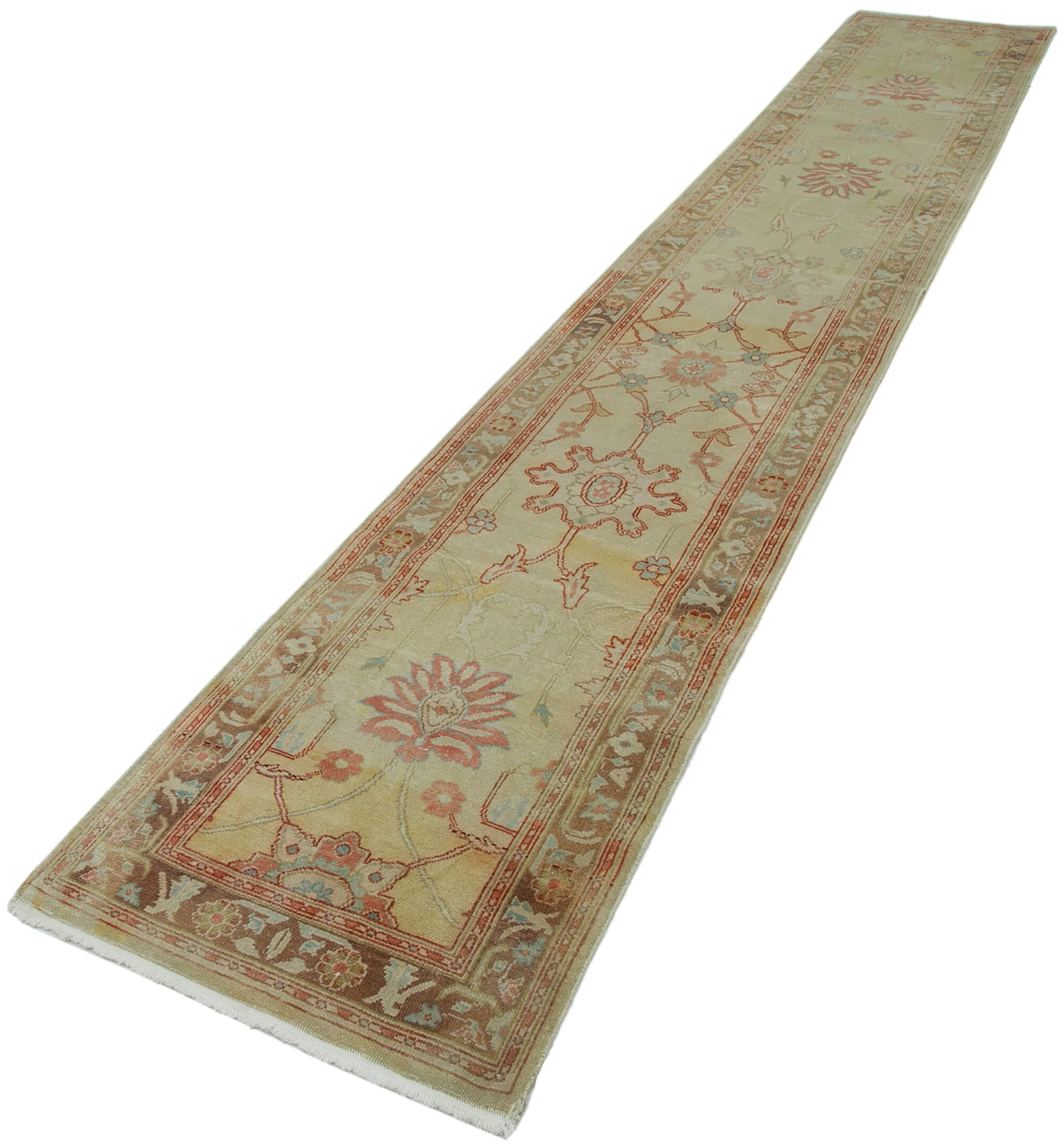 Sand Oushak Runner — 0.74 x 4.23