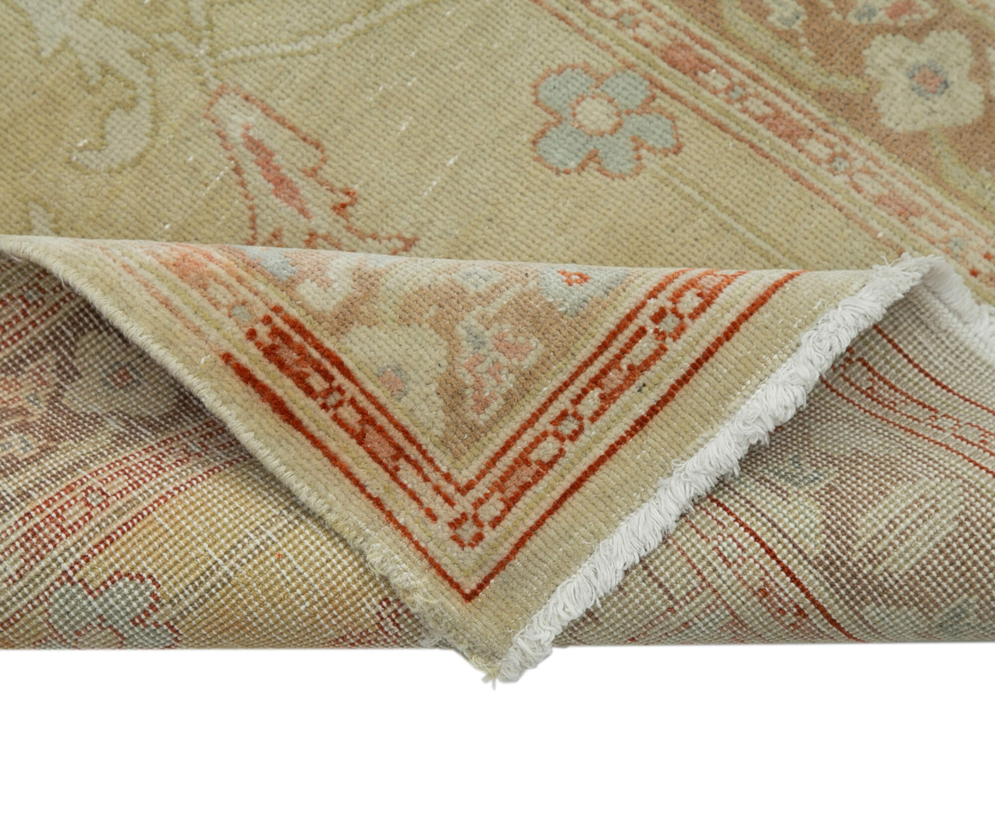 Sand Oushak Runner — 0.74 x 4.23