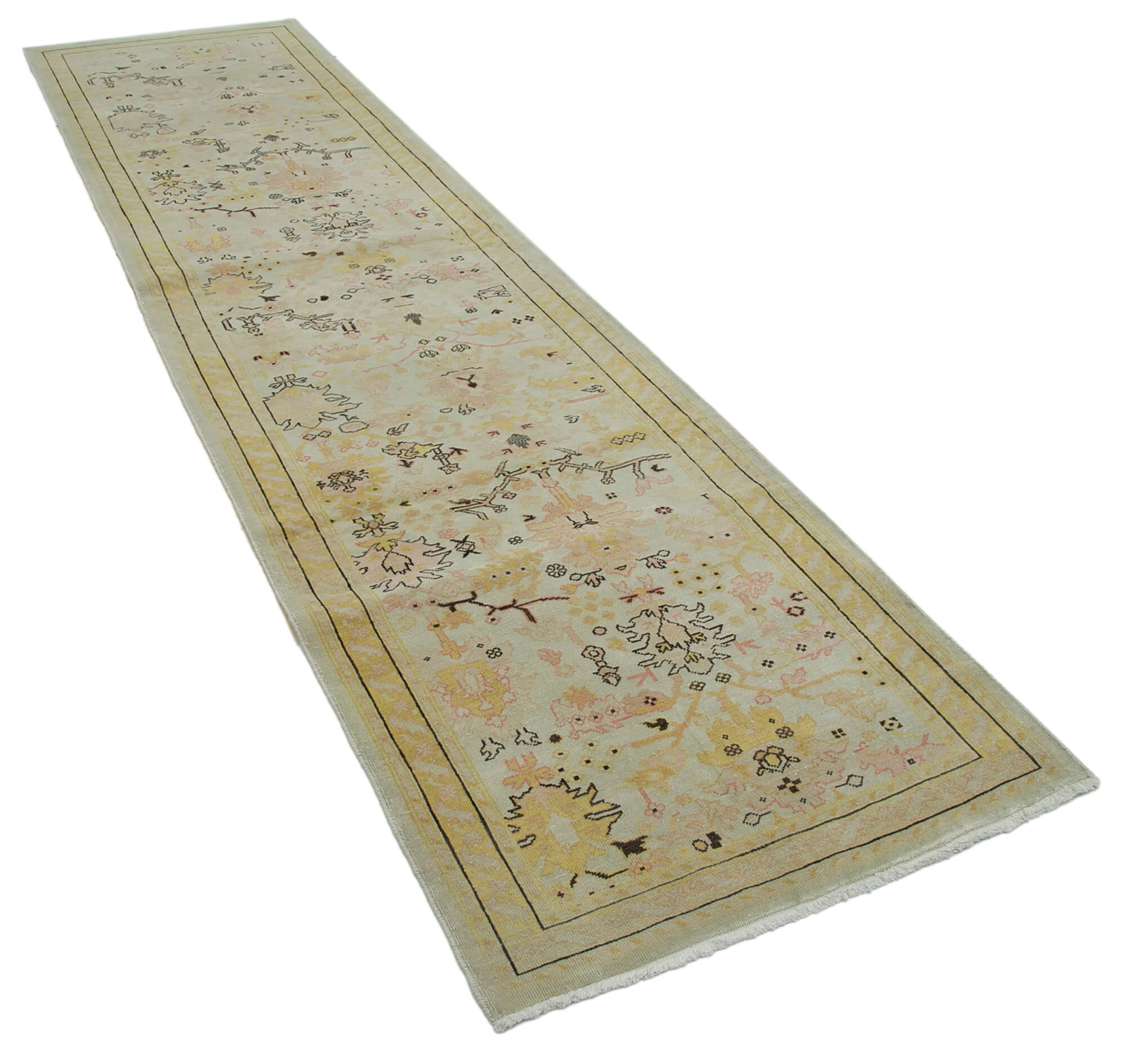 Alabaster Oushak Runner — 0.90 x 3.63