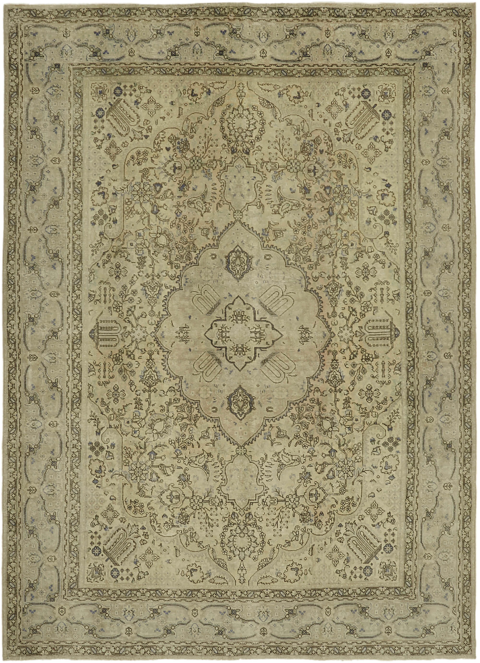 Beige Persian Handmade — 2.43 x 3.40