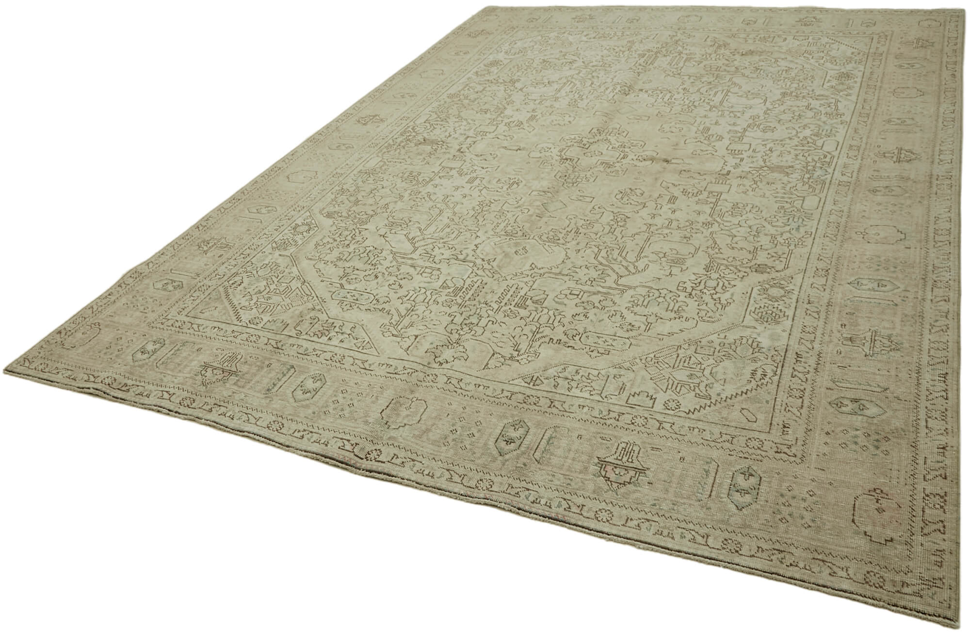 Beige Persian Handmade — 2.42 x 3.35