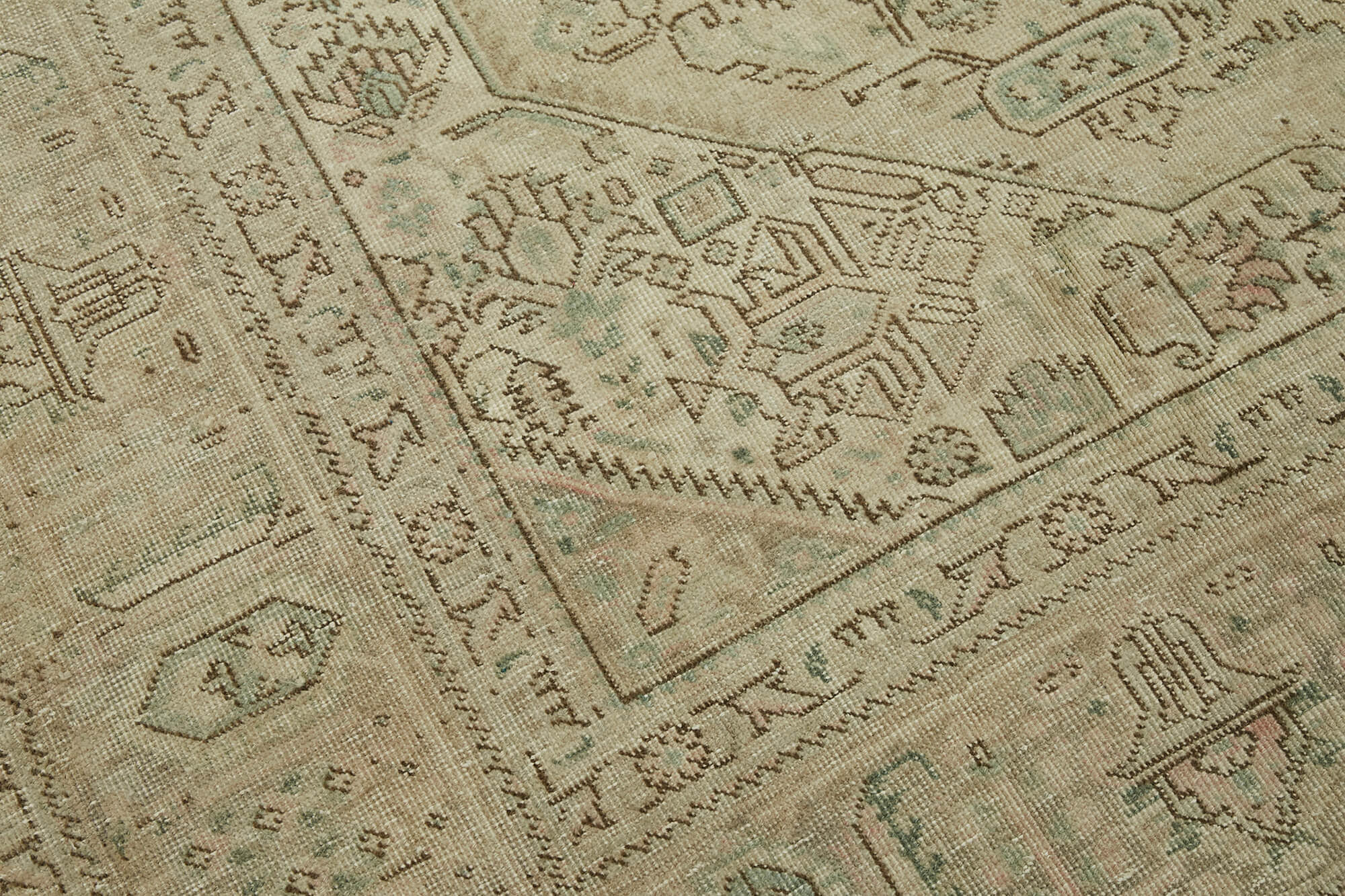 Beige Persian Handmade — 2.42 x 3.35