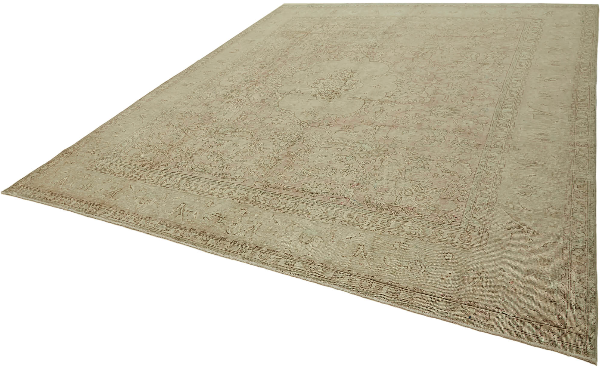 Beige Persian Handmade — 2.93 x 3.46