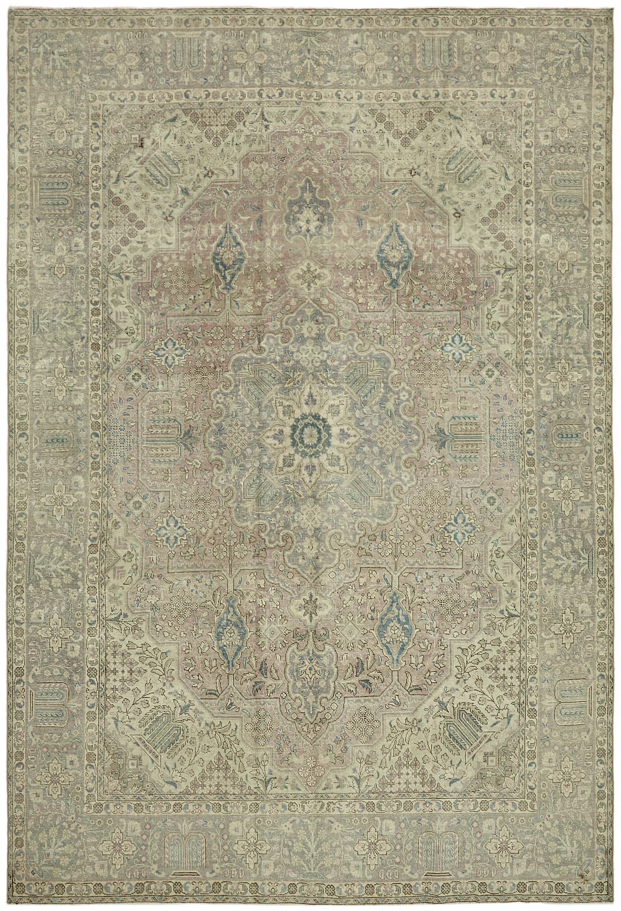 Beige Persian Handmade — 2.46 x 3.55