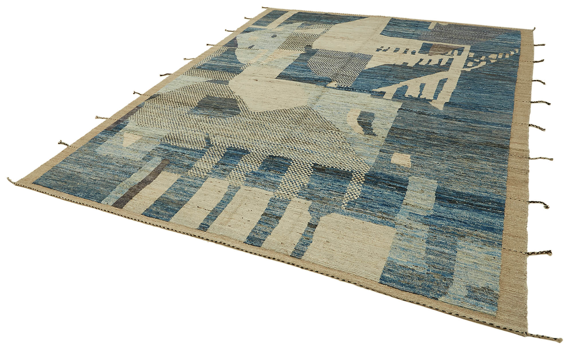 Blue Blue Khakee Atlas Rug – 2.75 x 3.65 — 2.75 x 3.65