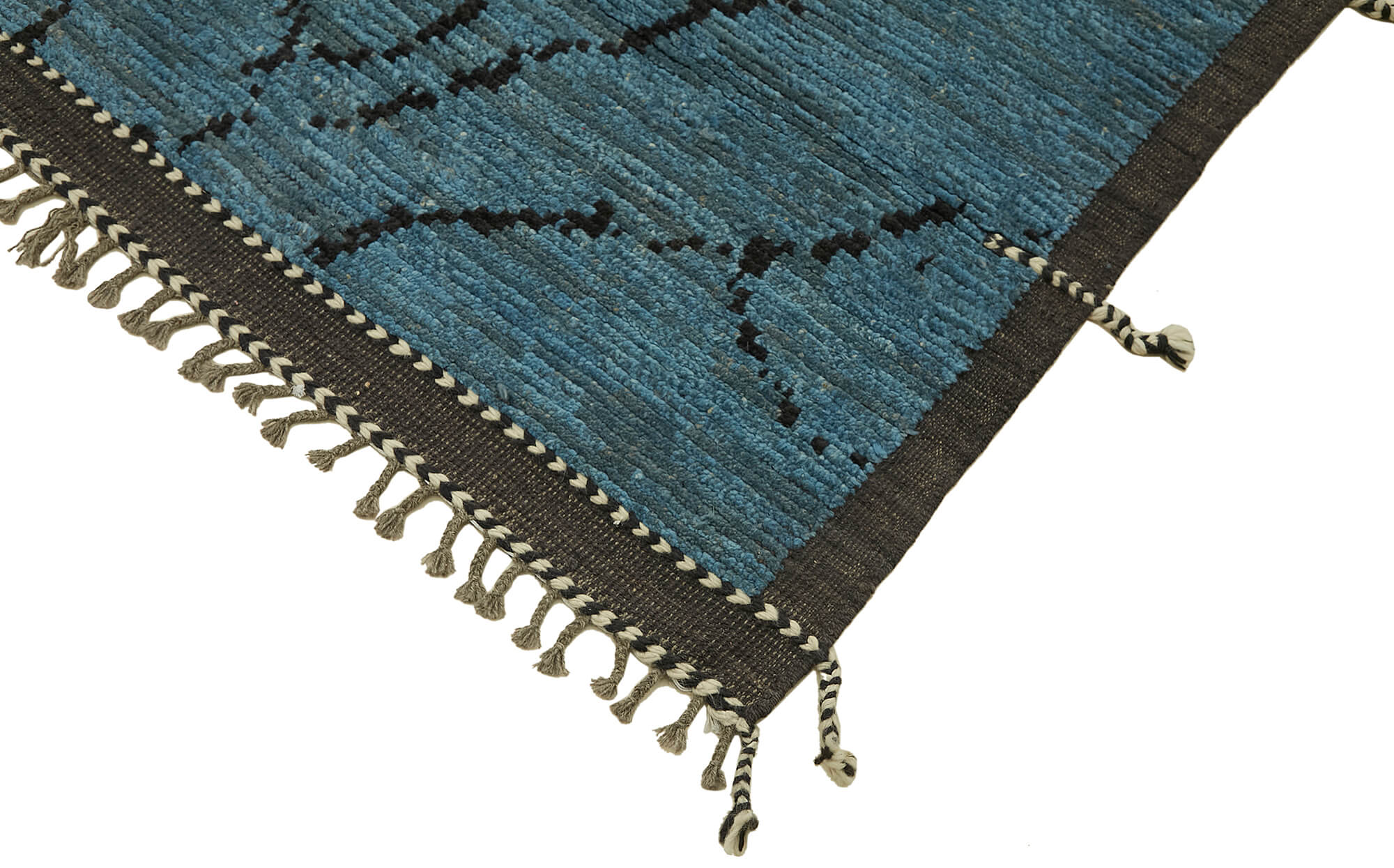 Blue Blue Tribal Atlas Rug – 2.50 x 3.10 — 2.50 x 3.10
