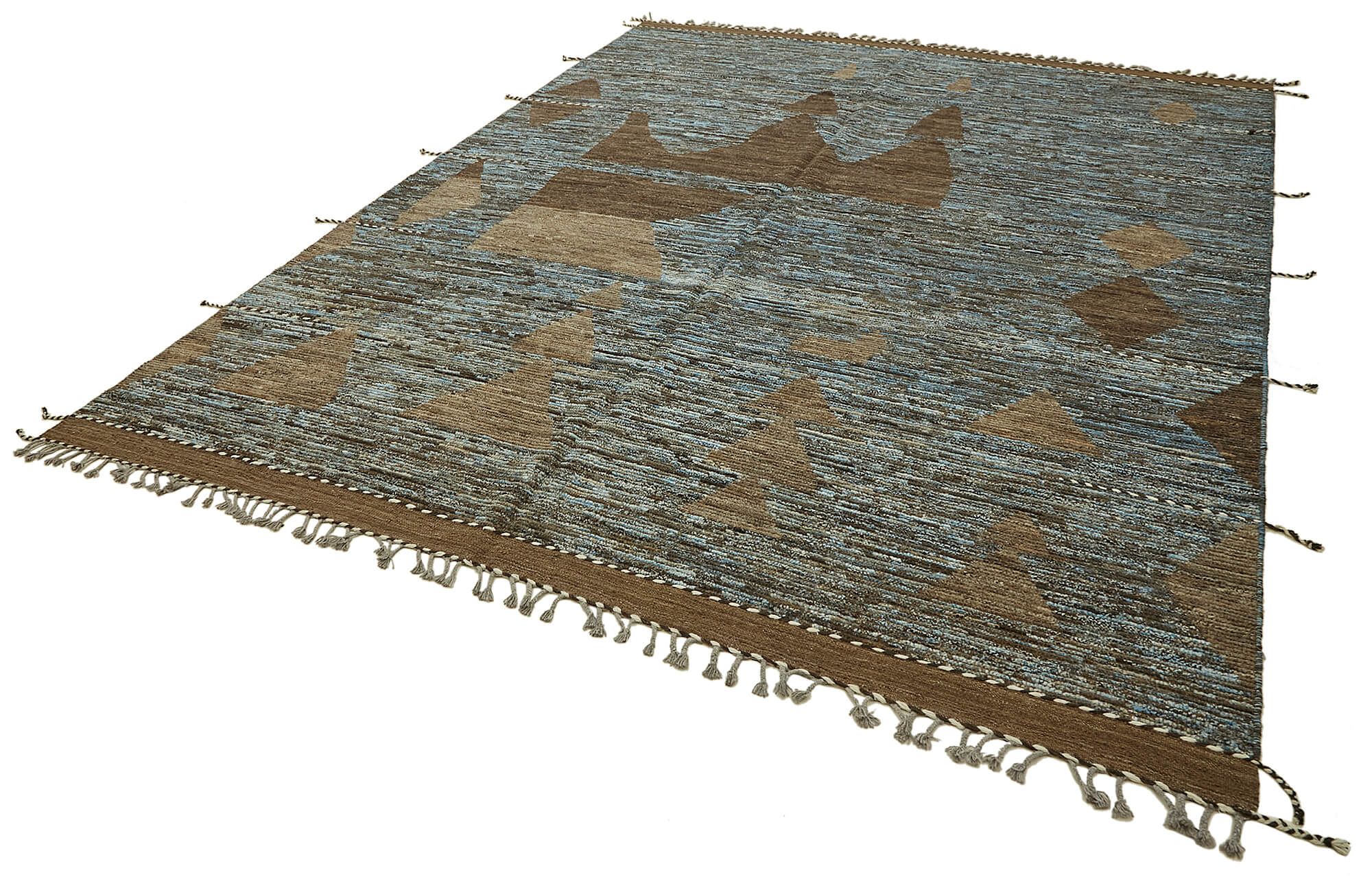 Brown Brown Tribal Atlas Rug – 2.86 x 3.80 — 2.86 x 3.80