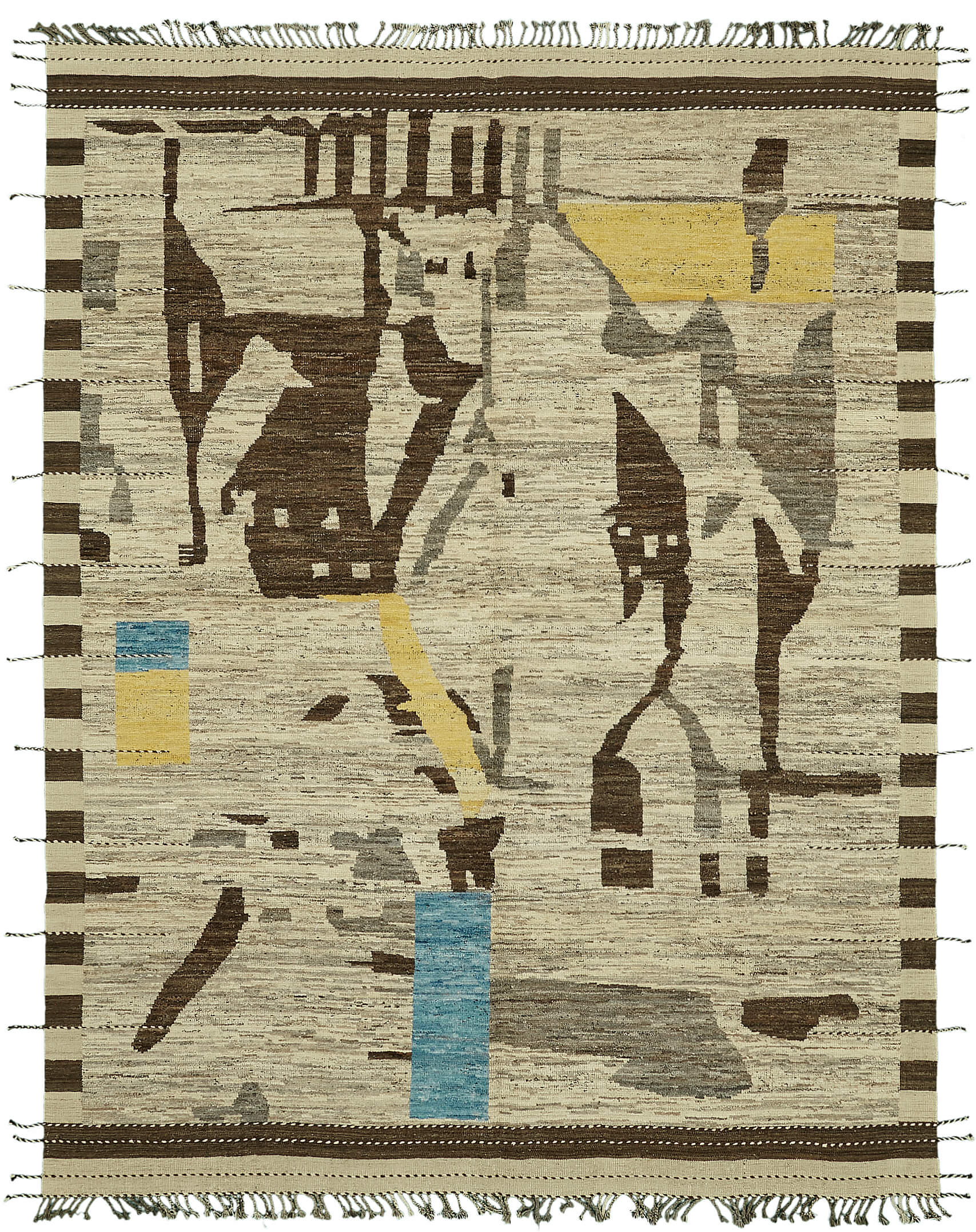 Beige Beige Tribal Atlas Rug – 2.90 x 3.80 — 2.90 x 3.80