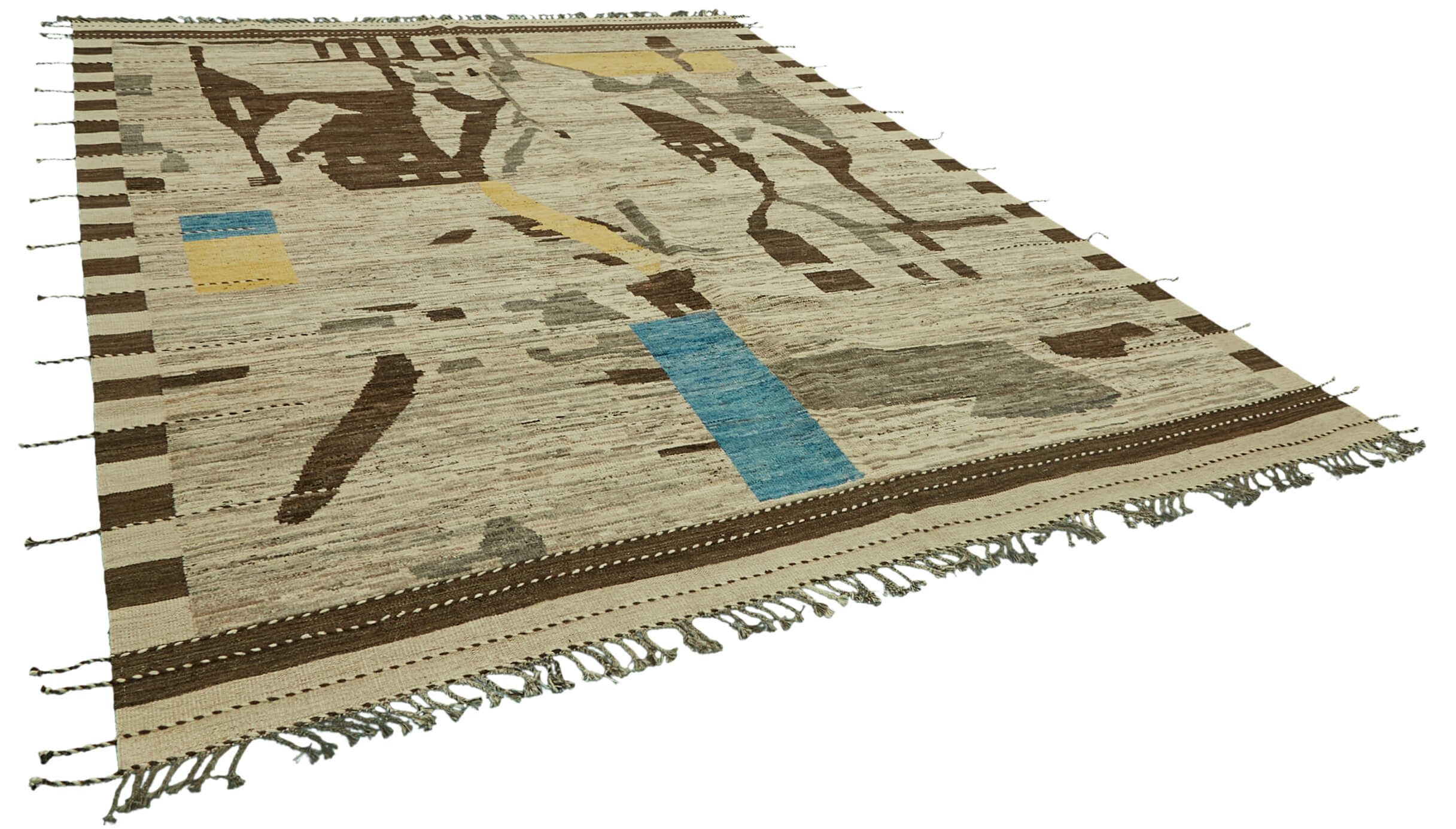 Beige Beige Tribal Atlas Rug – 2.90 x 3.80 — 2.90 x 3.80