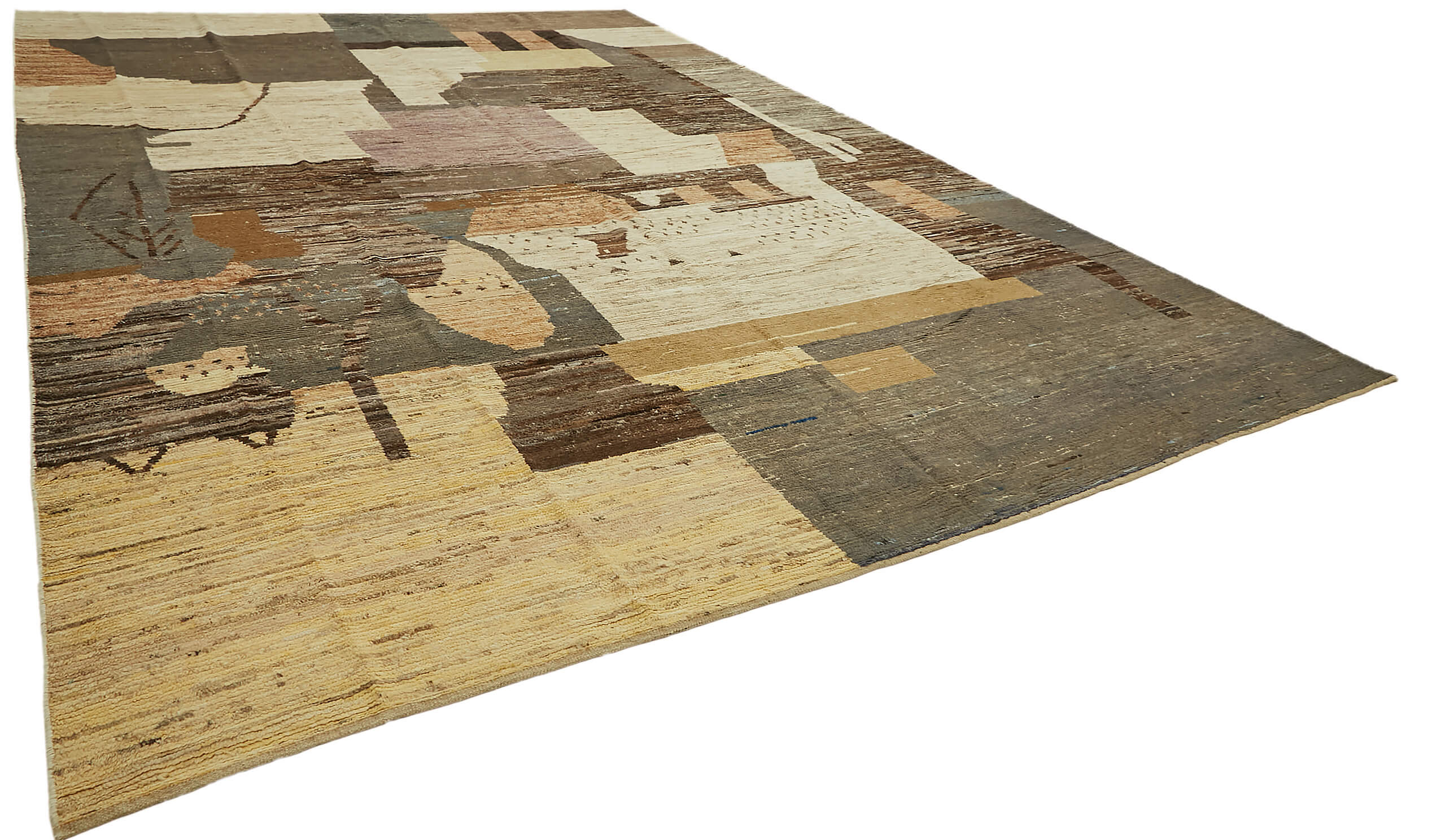 Beige Beige Tribal Atlas Rug – 3.74 x 5.23 — 3.74 x 5.23