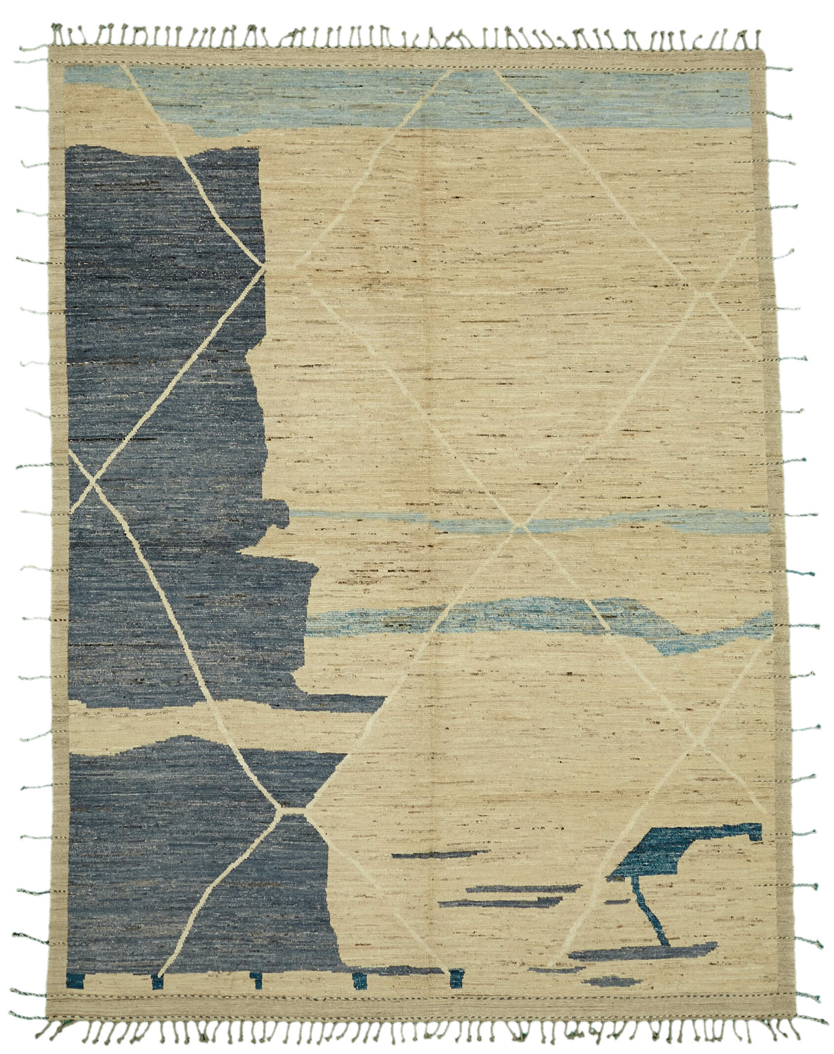 Beige Beige Tribal Atlas Rug – 2.80 x 3.74 — 2.80 x 3.74