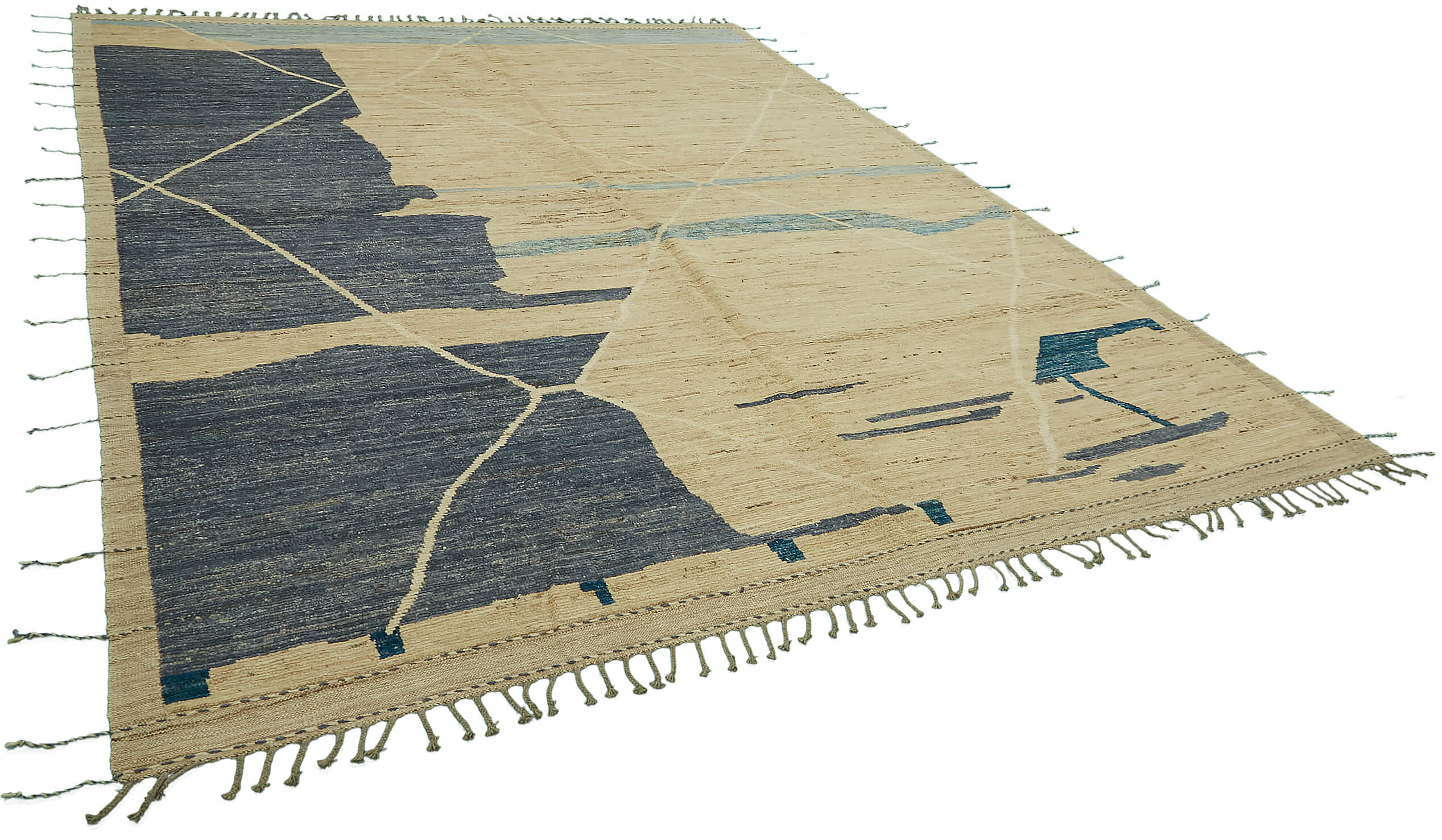 Beige Beige Tribal Atlas Rug – 2.80 x 3.74 — 2.80 x 3.74