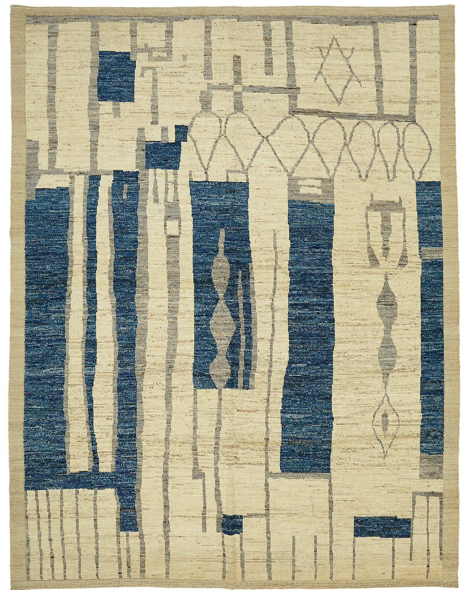 Beige Beige Tribal Atlas Rug – 2.80 x 3.70 — 2.80 x 3.70