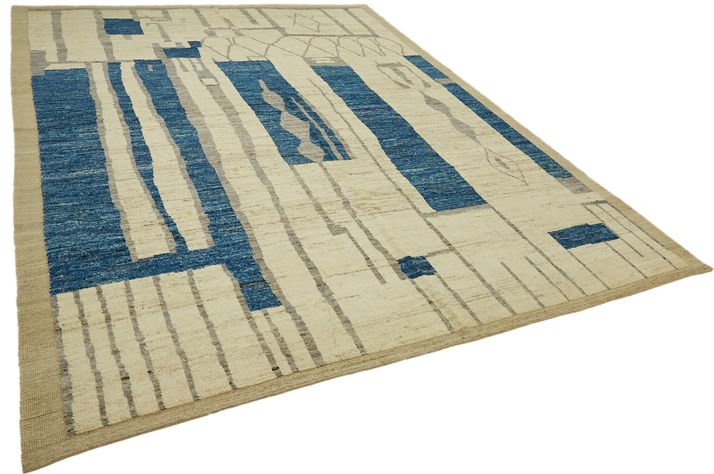 Beige Beige Tribal Atlas Rug – 2.80 x 3.70 — 2.80 x 3.70
