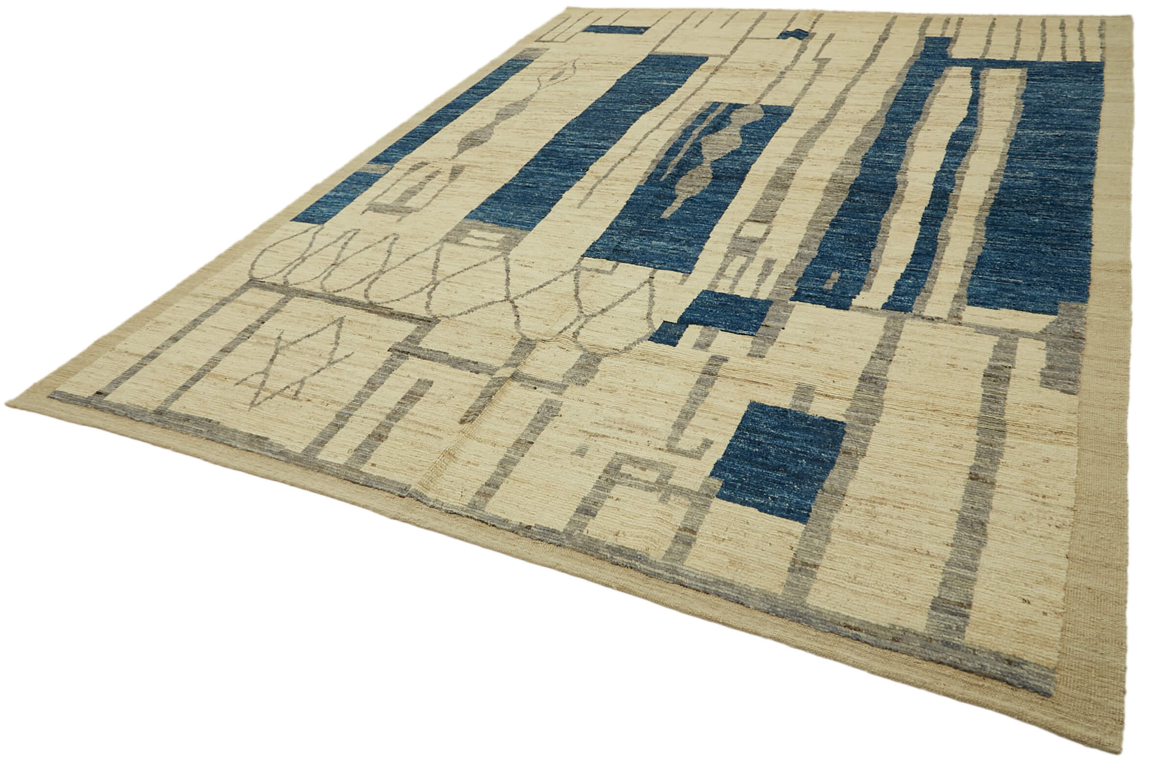 Beige Beige Tribal Atlas Rug – 2.80 x 3.70 — 2.80 x 3.70