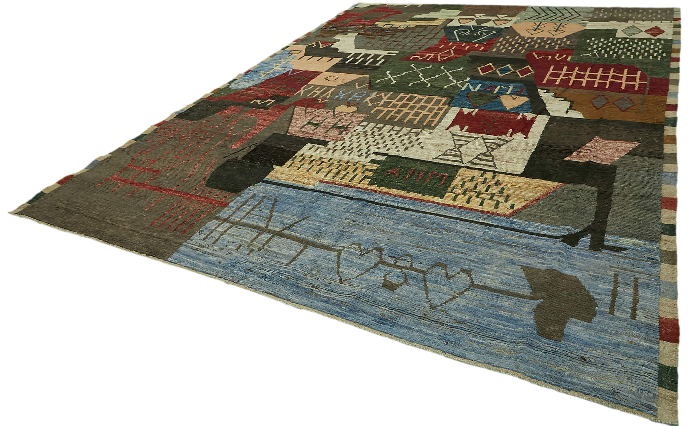 Multicolor Multicolor Tribal Atas Rug – 3.03 x 4.20 — 3.03 x 4.20
