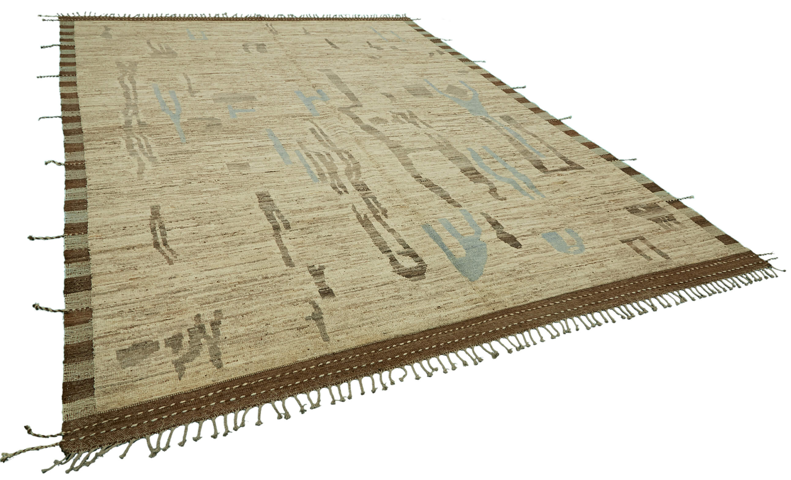 Beige Beige Tribal Atlas Rug – 2.84 x 3.72 — 2.84 x 3.72