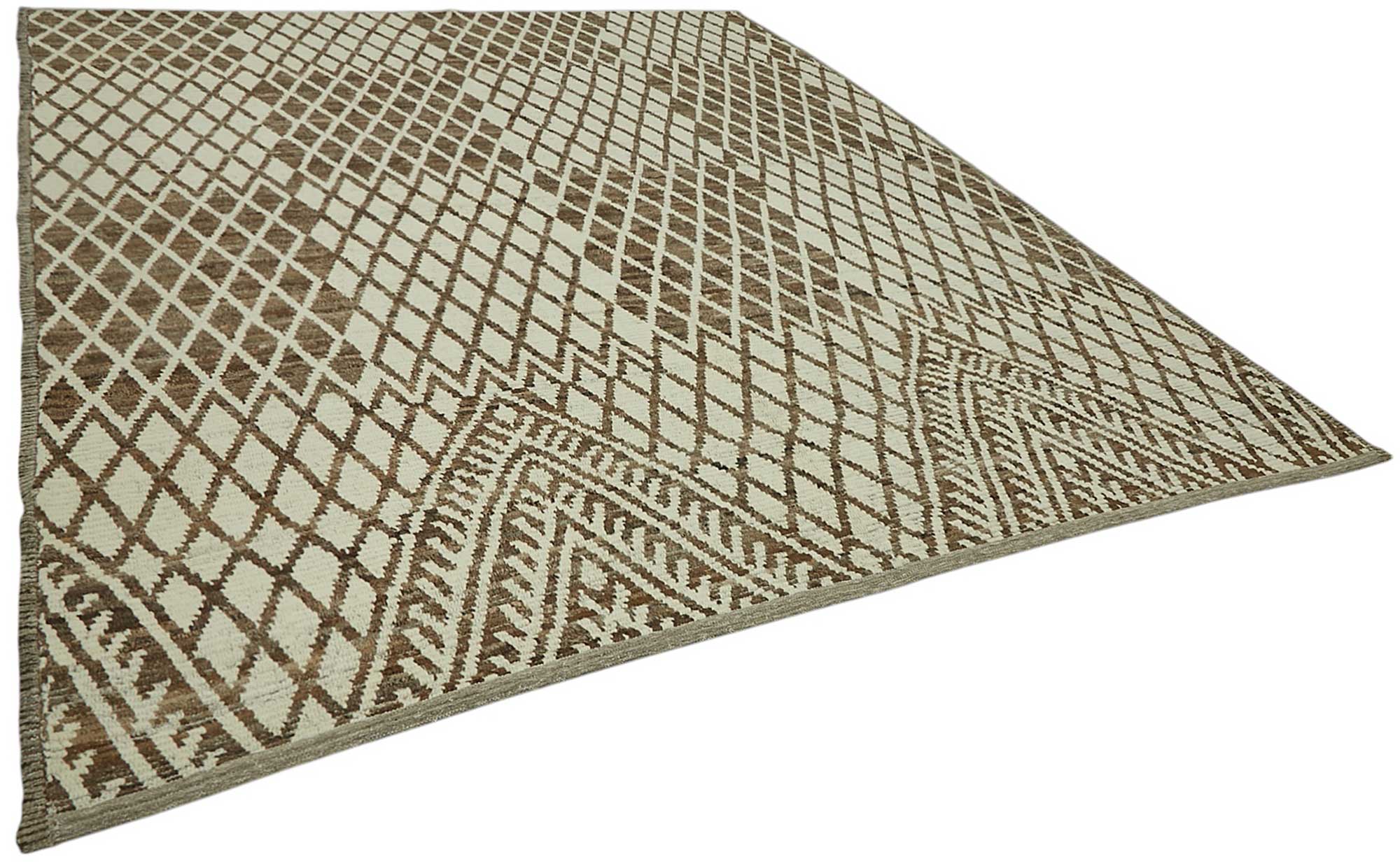 Brown Chobi Afghan Handmade — 2.97 x 3.59