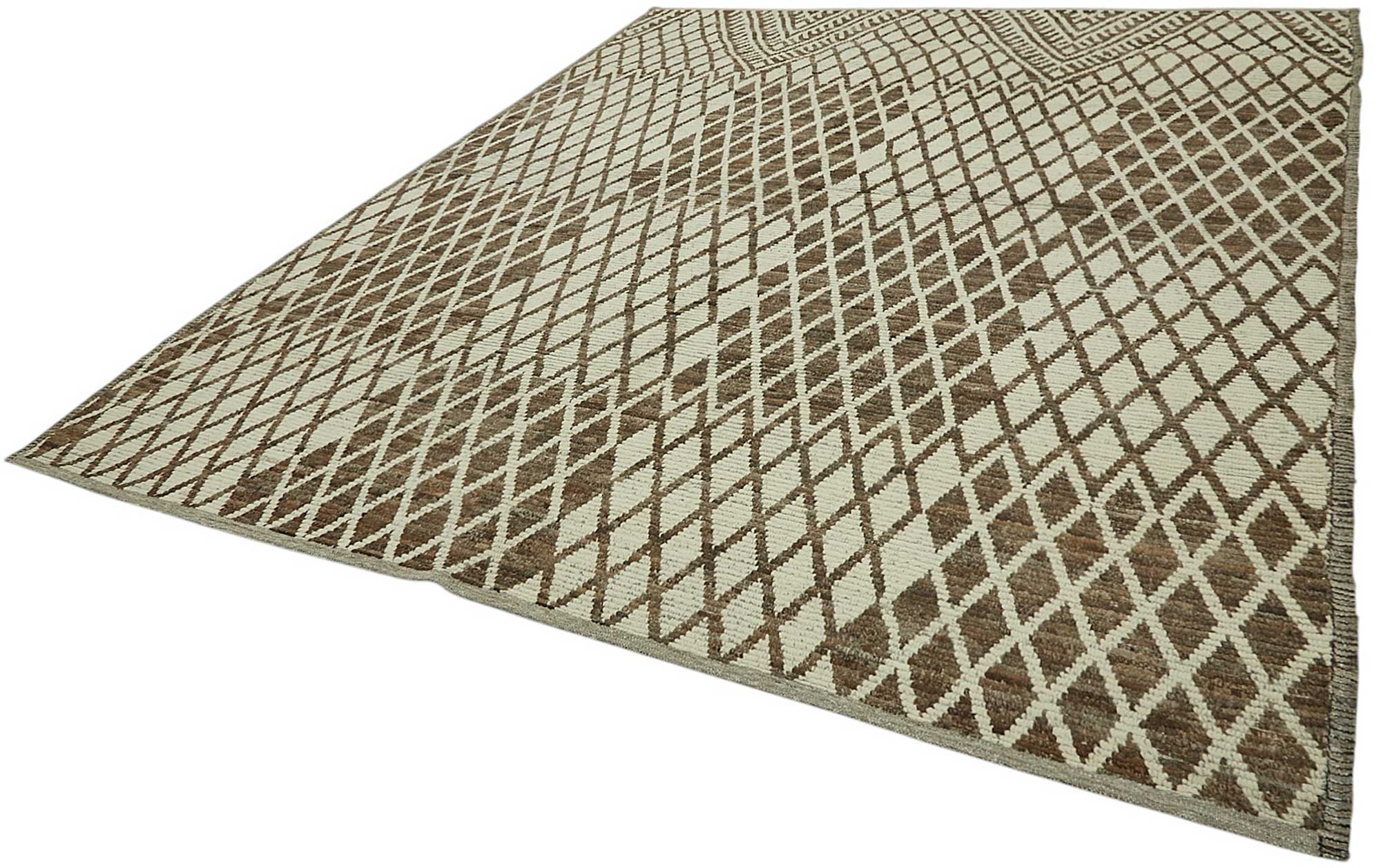 Brown Chobi Afghan Handmade — 2.97 x 3.59