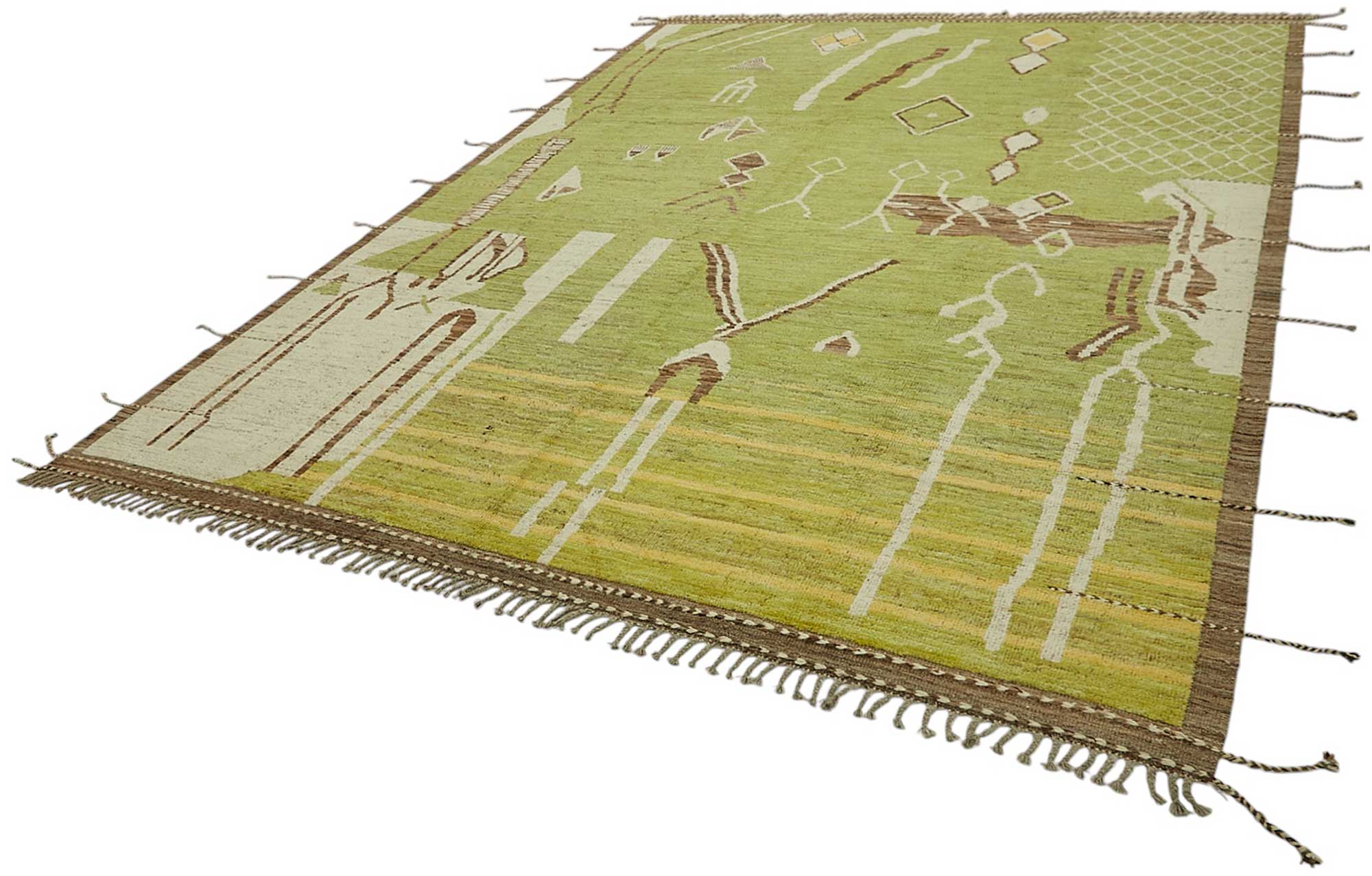 Green Green Tribal Rug Rug – 2.80 x 3.74 — 2.80 x 3.74