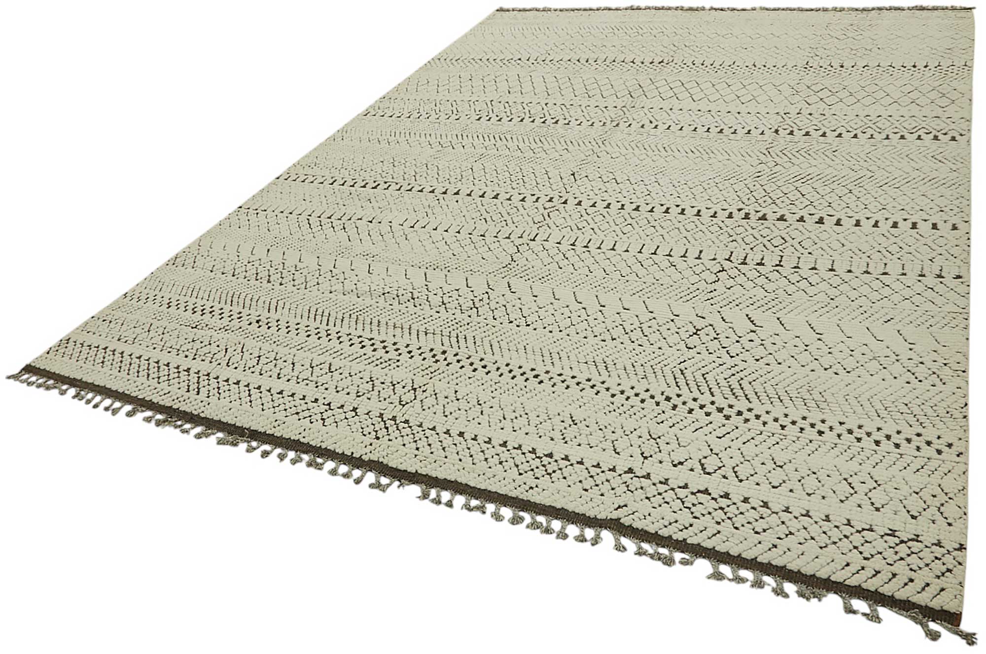 Beige Beige Zari Atlas Rug – 2.78 x 3.74 — 2.78 x 3.74