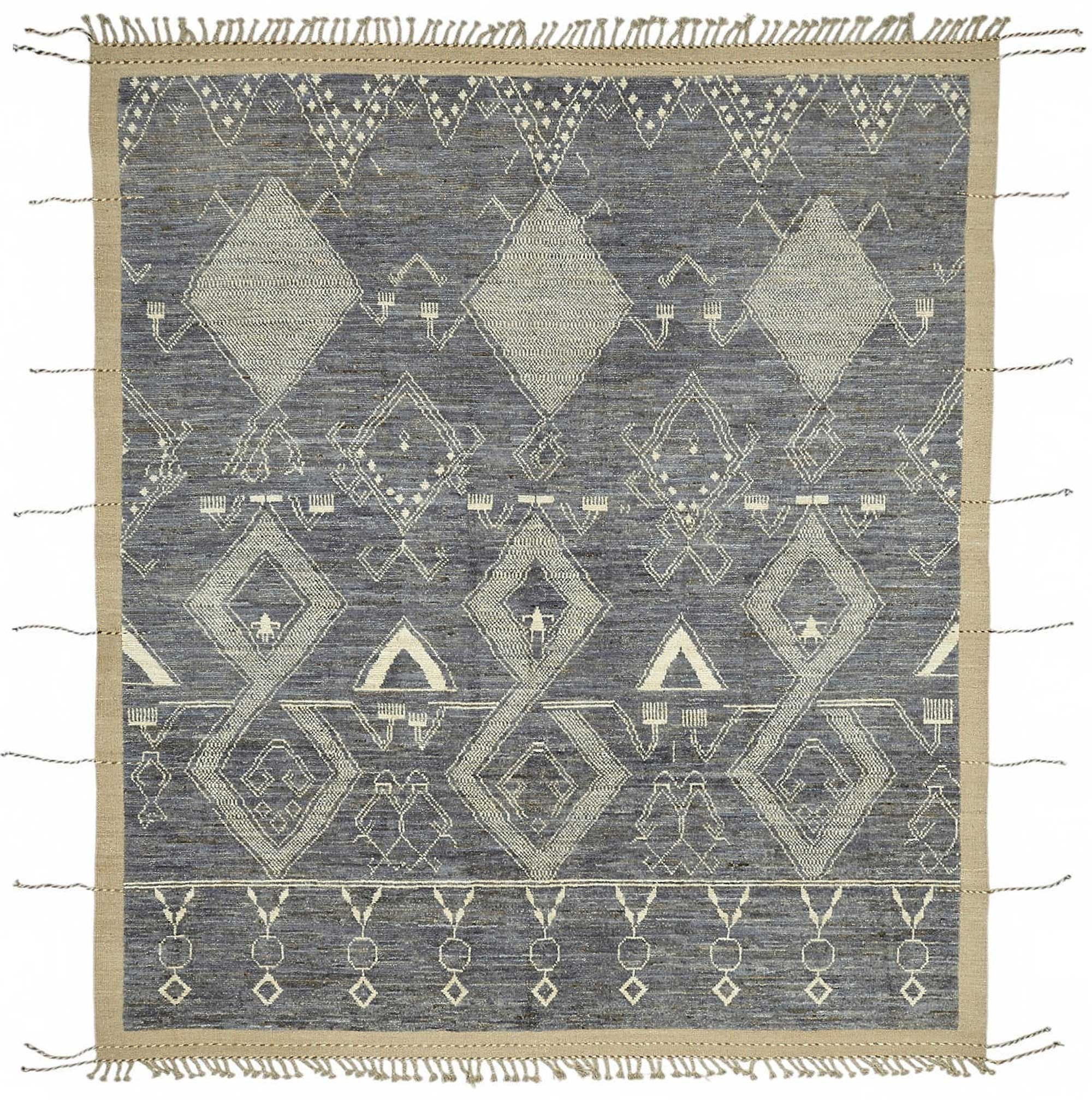 Blue Blue Tribal Atlas – 2.51 x 2.96 — 2.51 x 2.96